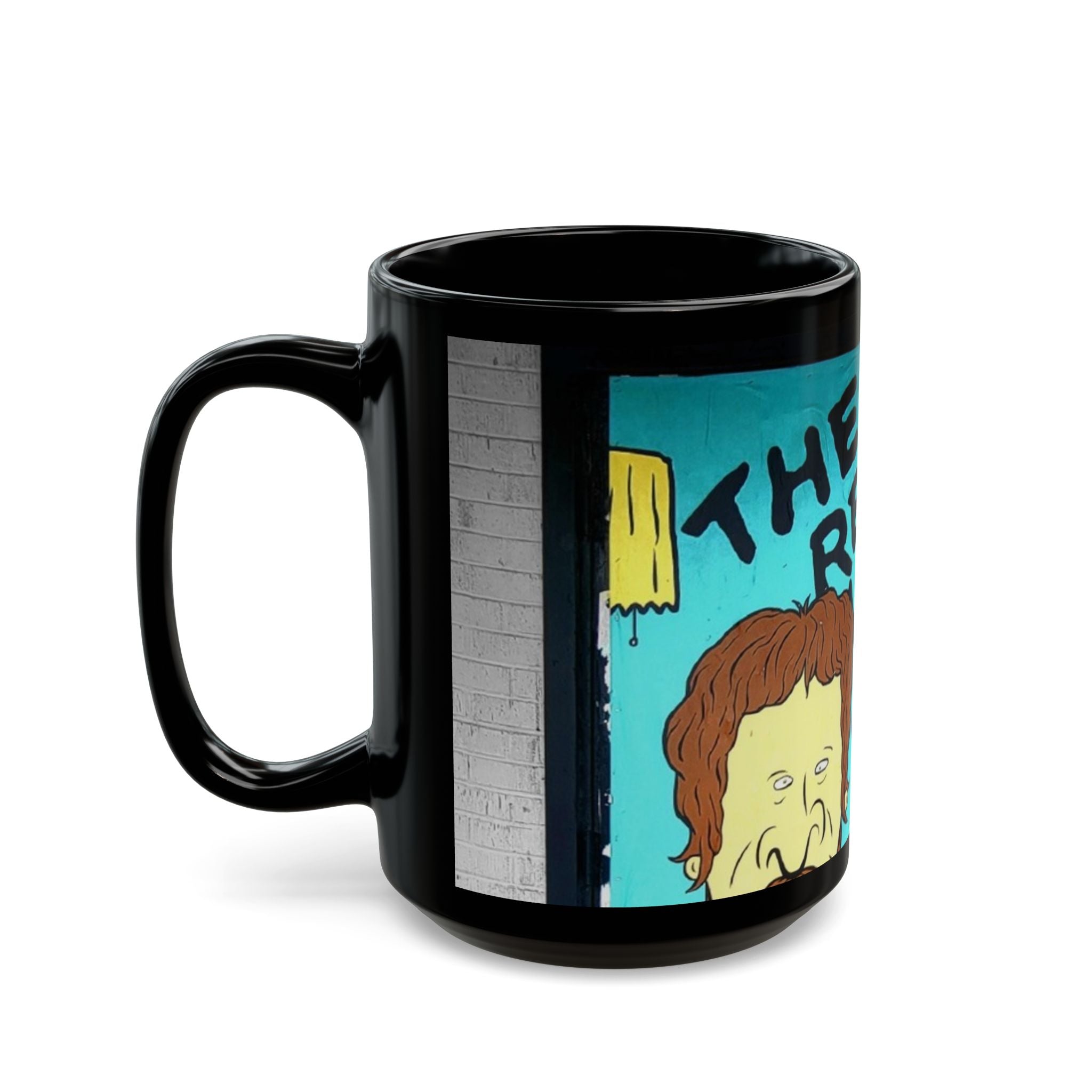 Black Mug — 'The Real World' Retro Cartoon Vegas Hotel Coffee Mug (11oz & 15oz)