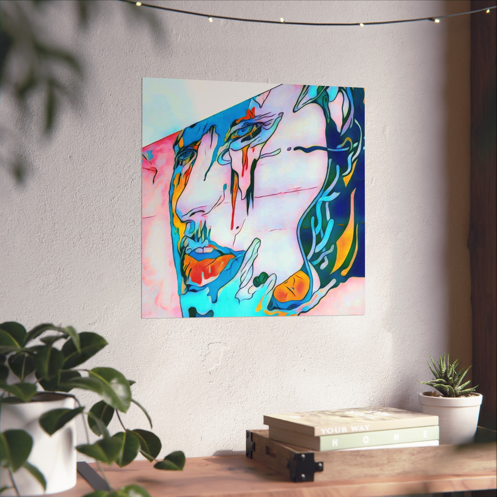 Abstract Colorful Portrait Fine Art Poster