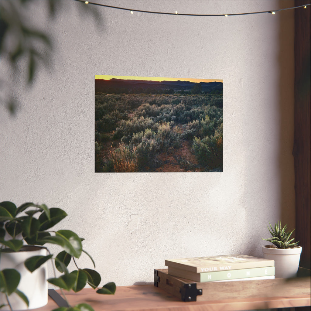 Sagebrush Sunset Fine Art Poster