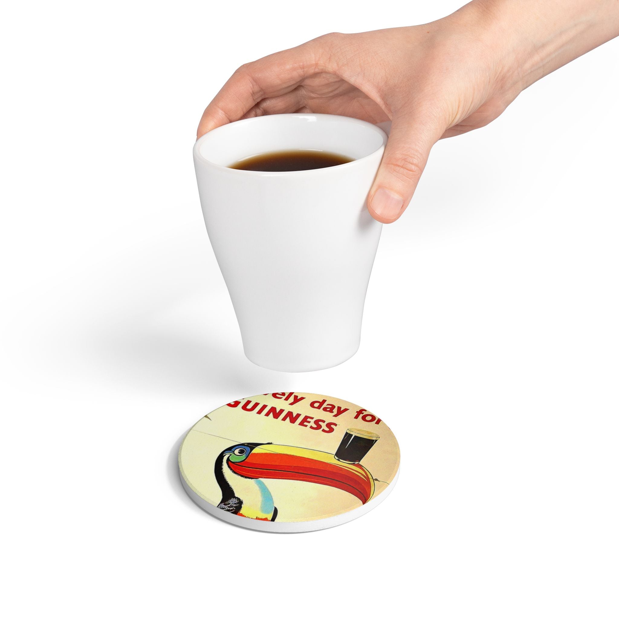 Guinness Toucan Ceramic Coaster – Vintage Pub Beer Bar Drink Mat