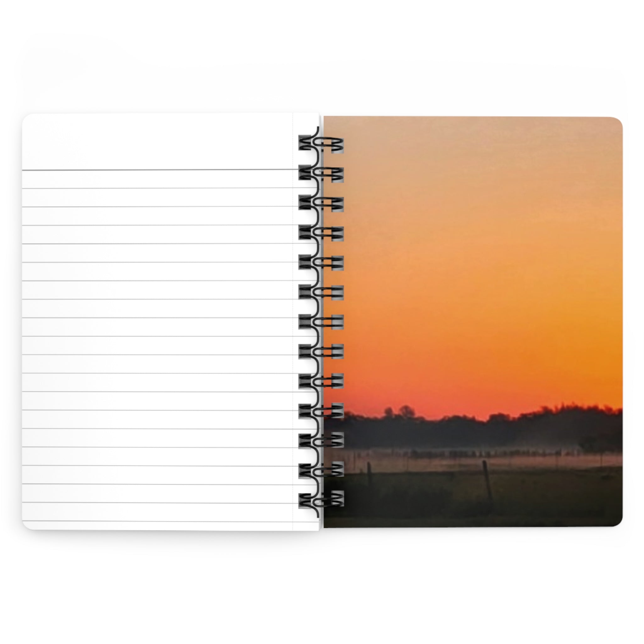 Sunrise Horizon Spiral Journal — Sunset Landscape Notebook for Travel, Reflection & Daily Notes