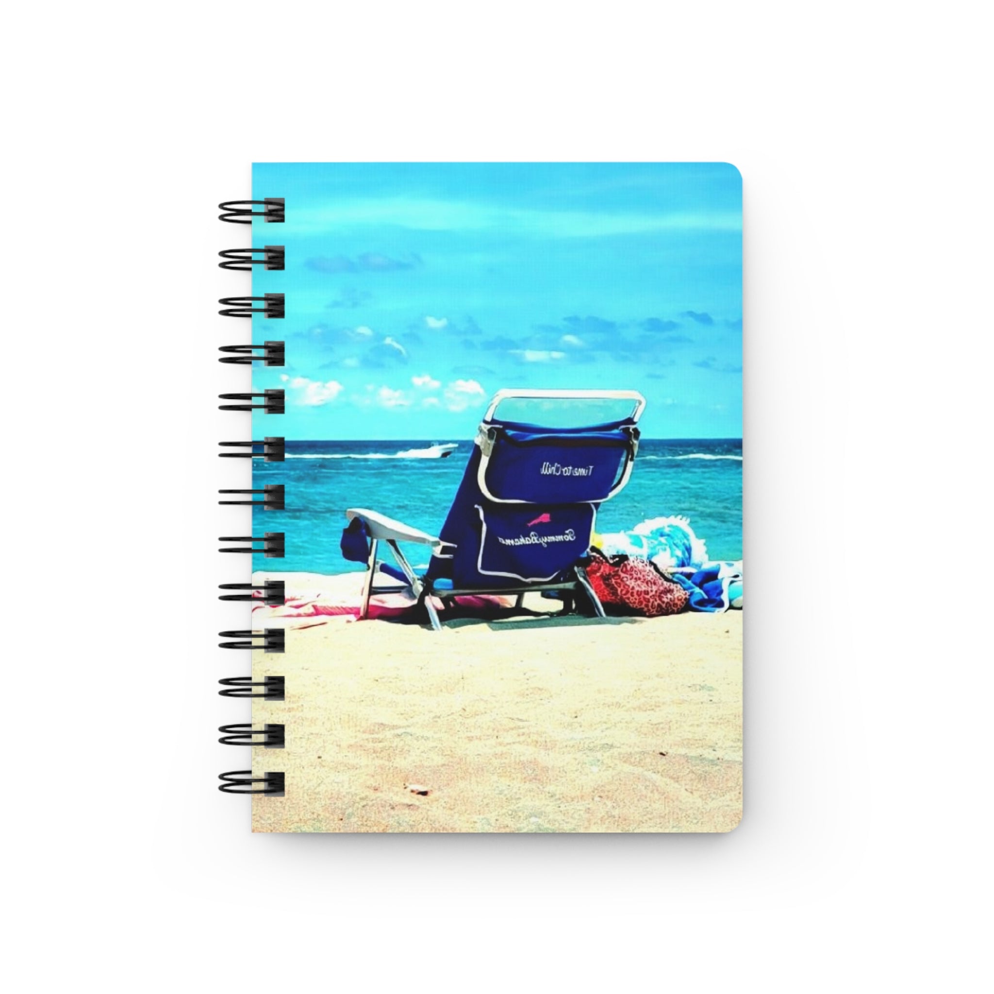 Beach Chair Spiral Notebook — Summer Ocean Journal