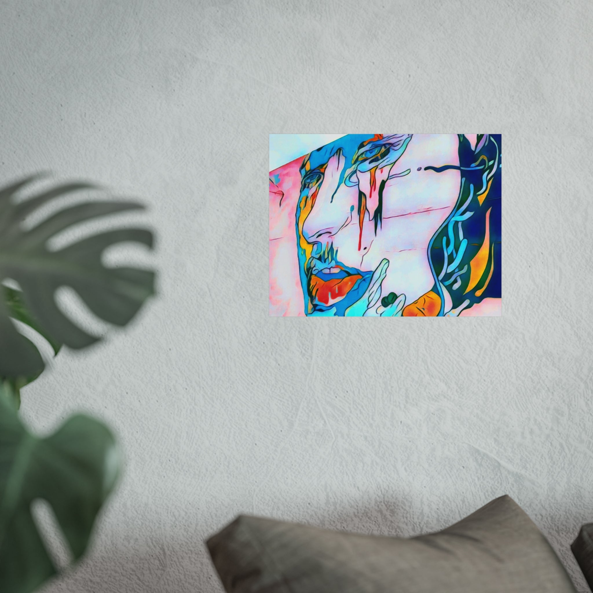 Abstract Colorful Portrait Fine Art Poster