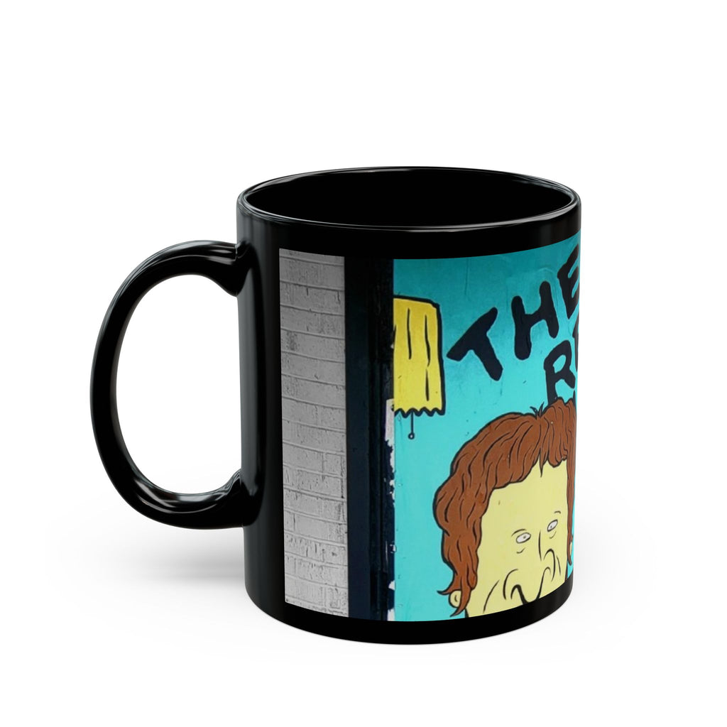 Black Mug — 'The Real World' Retro Cartoon Vegas Hotel Coffee Mug (11oz & 15oz)