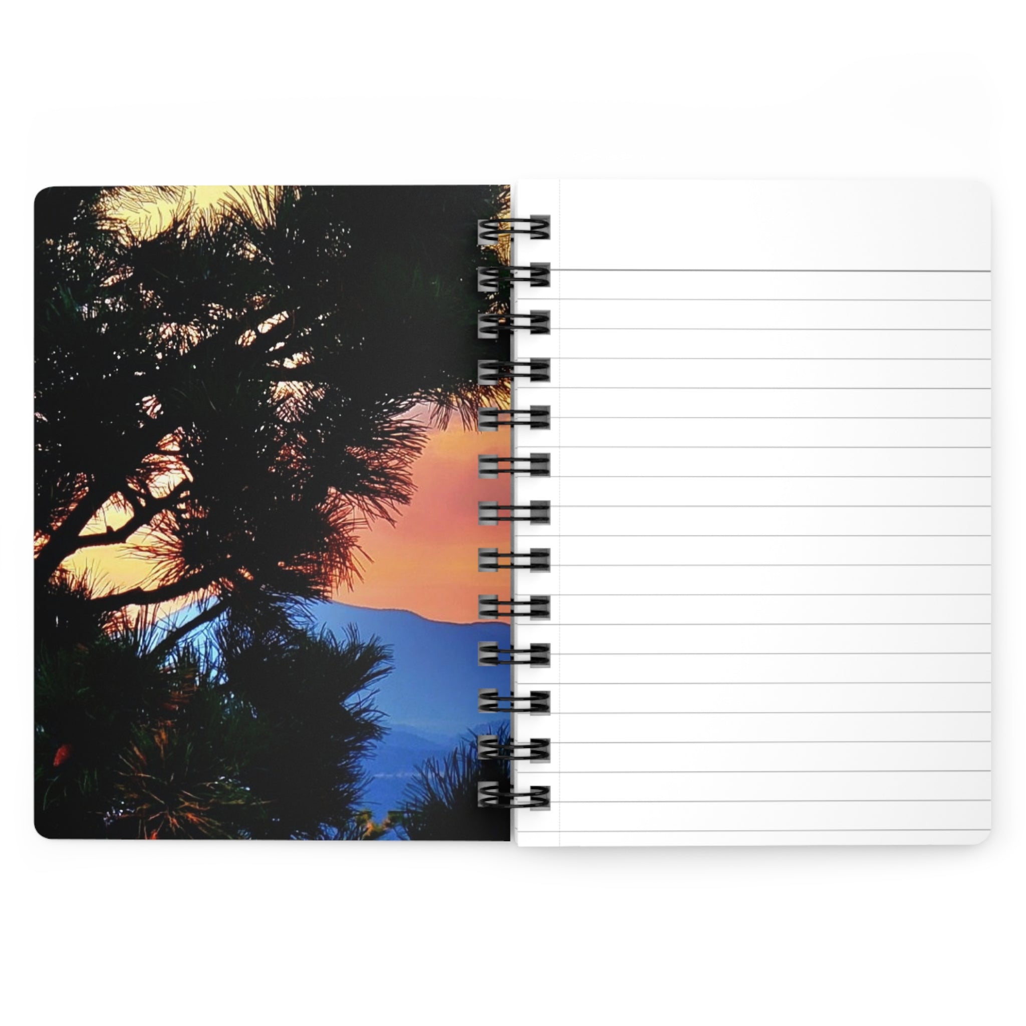 Sunset Mountain Spiral Notebook — Scenic Nature Journal for Writing & Travel Notes