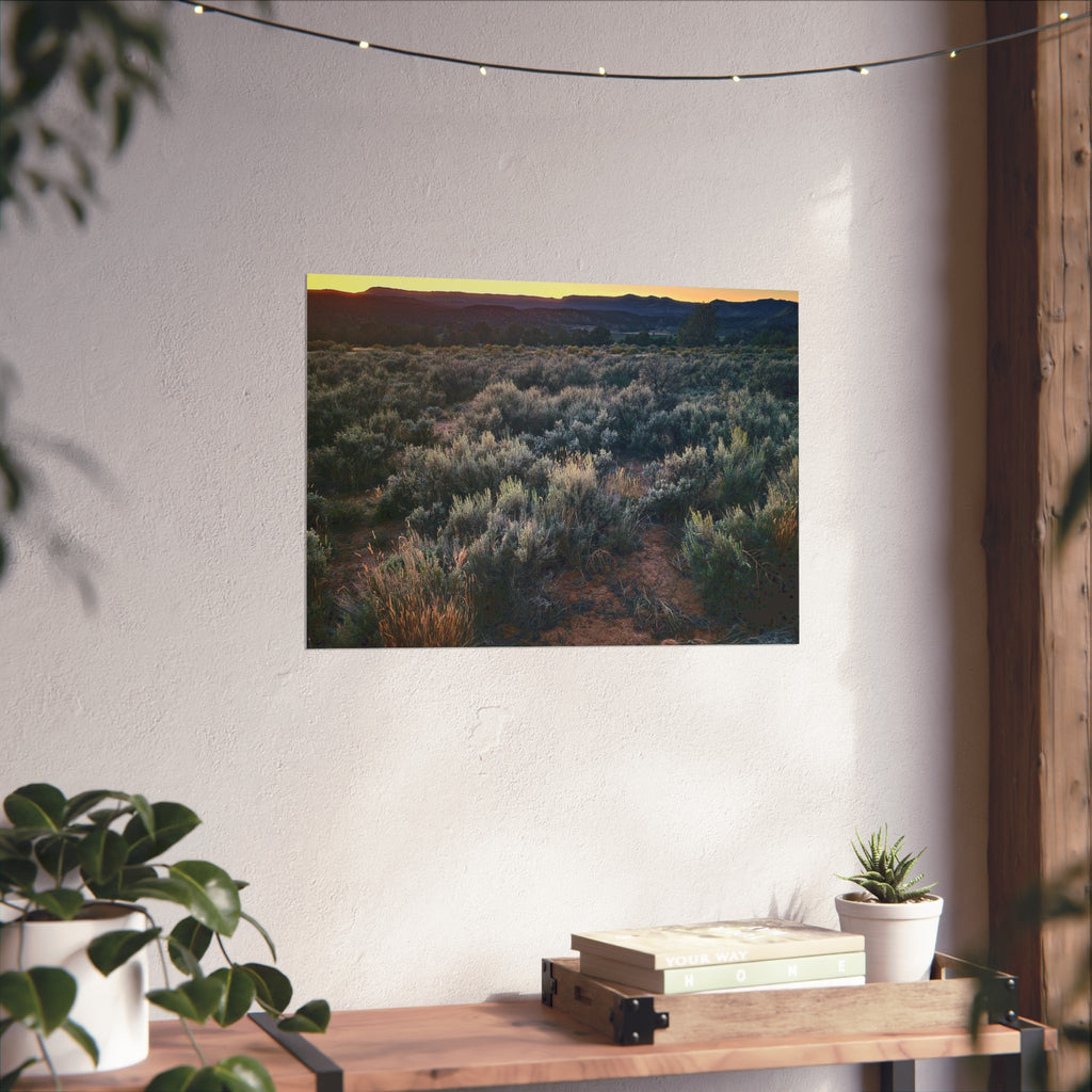 Sagebrush Sunset Fine Art Poster