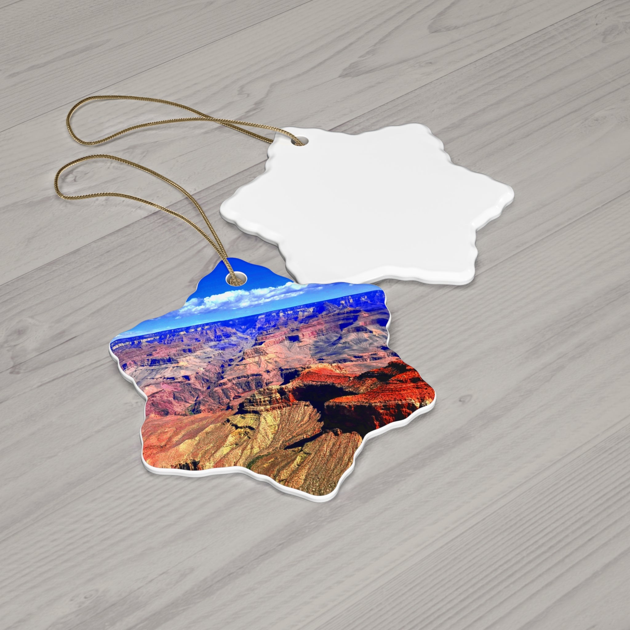 Grand Canyon Photo Ceramic Ornament — Holiday Keepsake