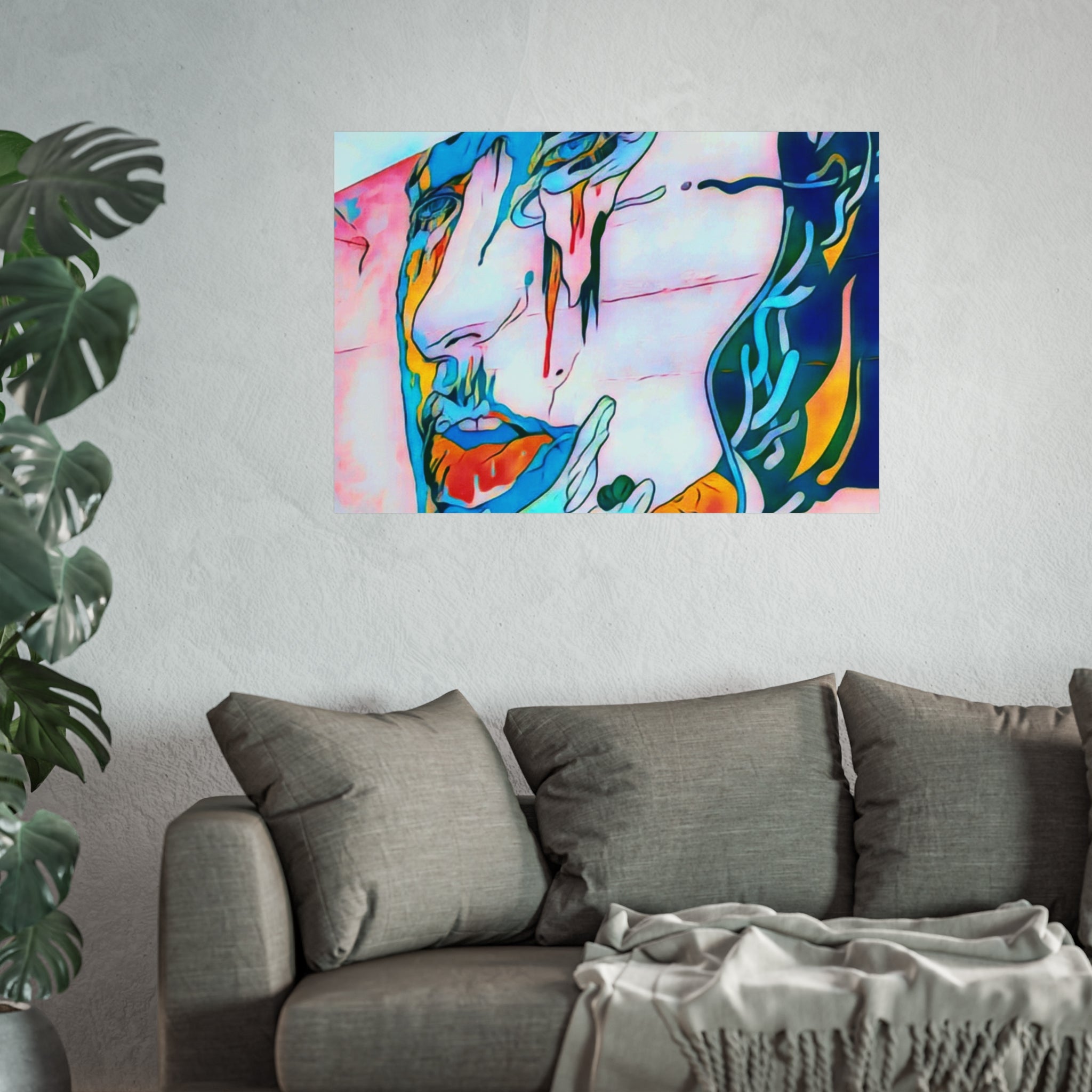 Abstract Colorful Portrait Fine Art Poster
