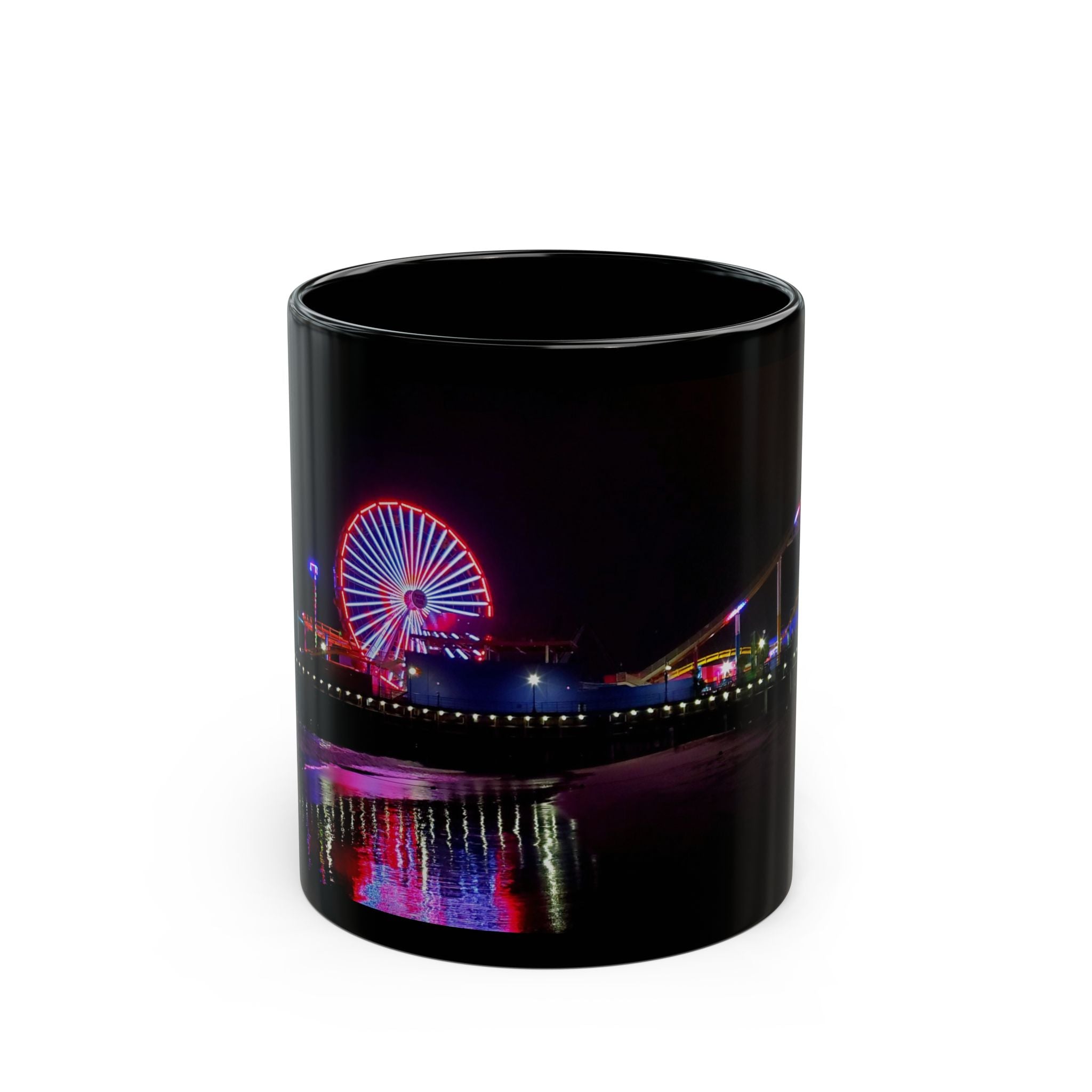 Where Trix are for kids - Blackout Mug — Black Coffee Cup with Pier Lights