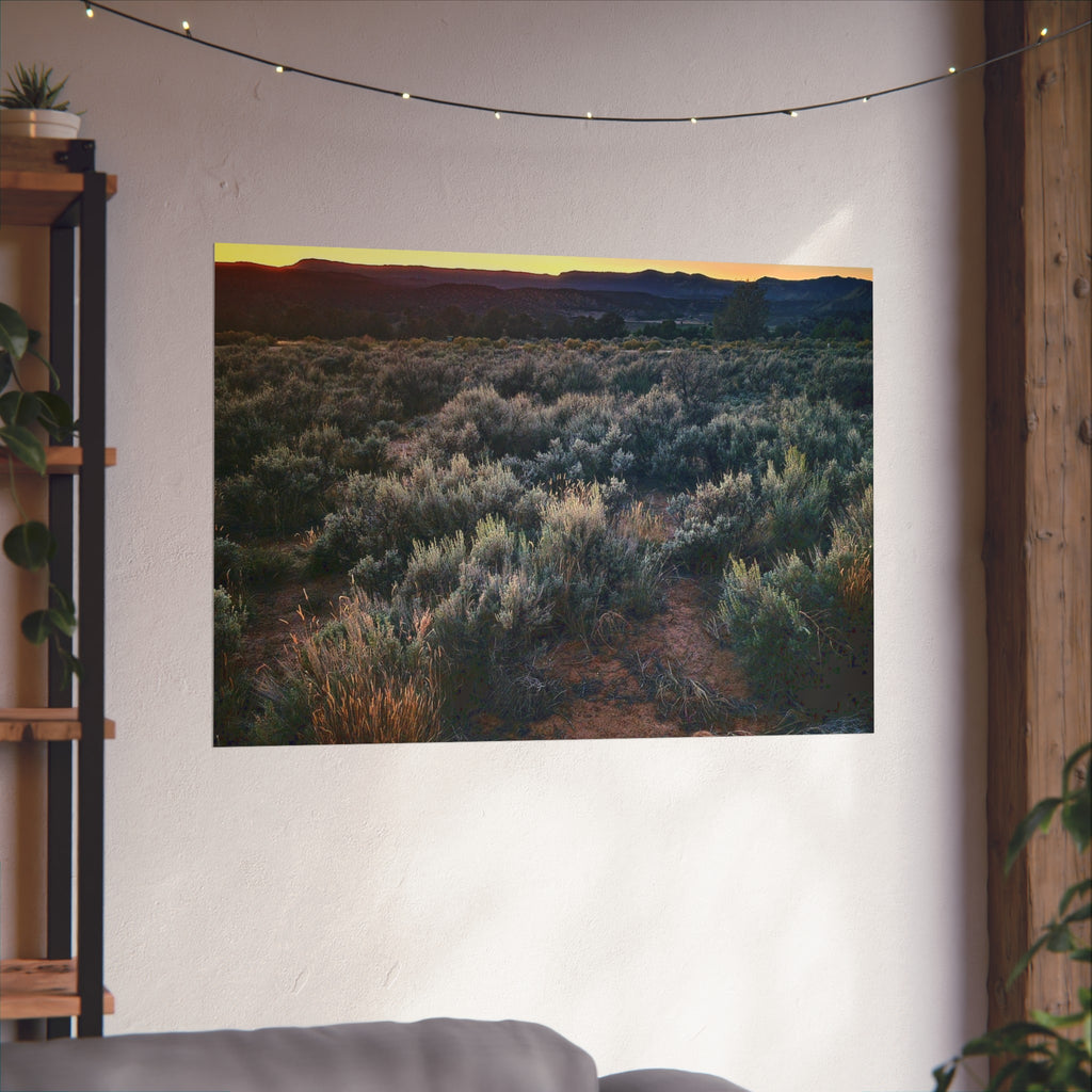 Sagebrush Sunset Fine Art Poster