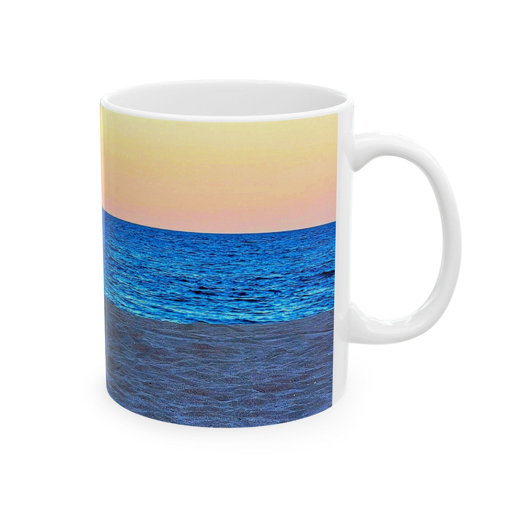 Ocean Sunrise Ceramic Mug — Seascape Coffee Cup (11oz & 15oz)