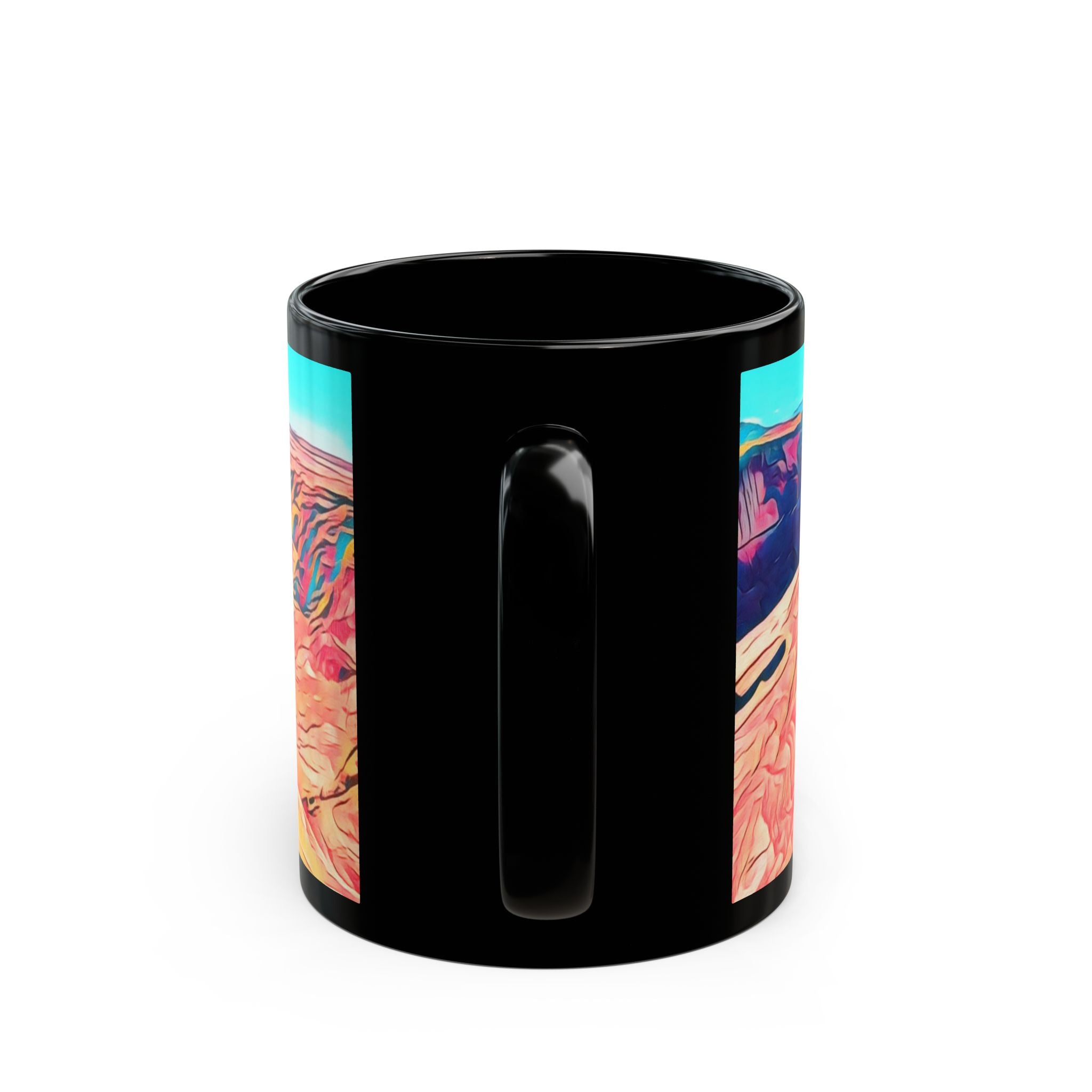 Desert Canyon Art Mug — Vibrant Horseshoe Bend Landscape Ceramic Coffee Cup