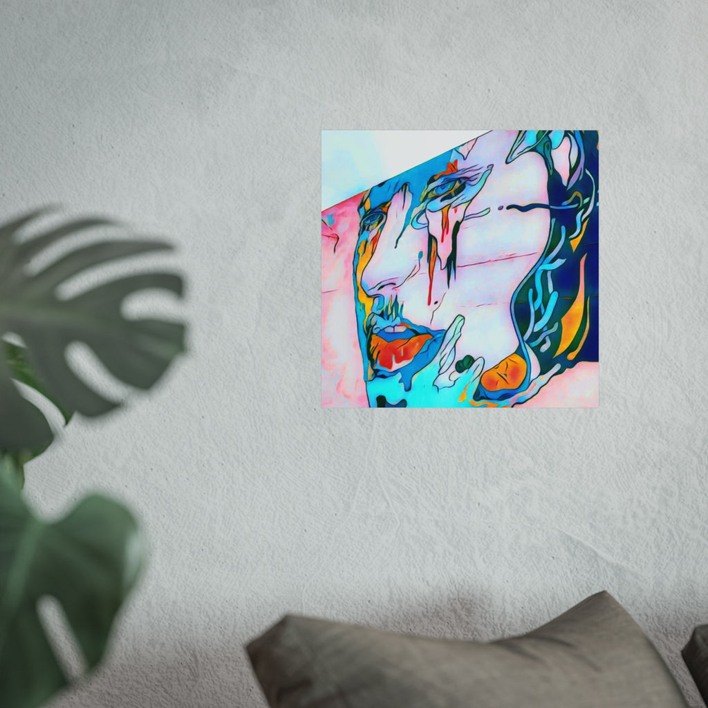 Abstract Colorful Portrait Fine Art Poster