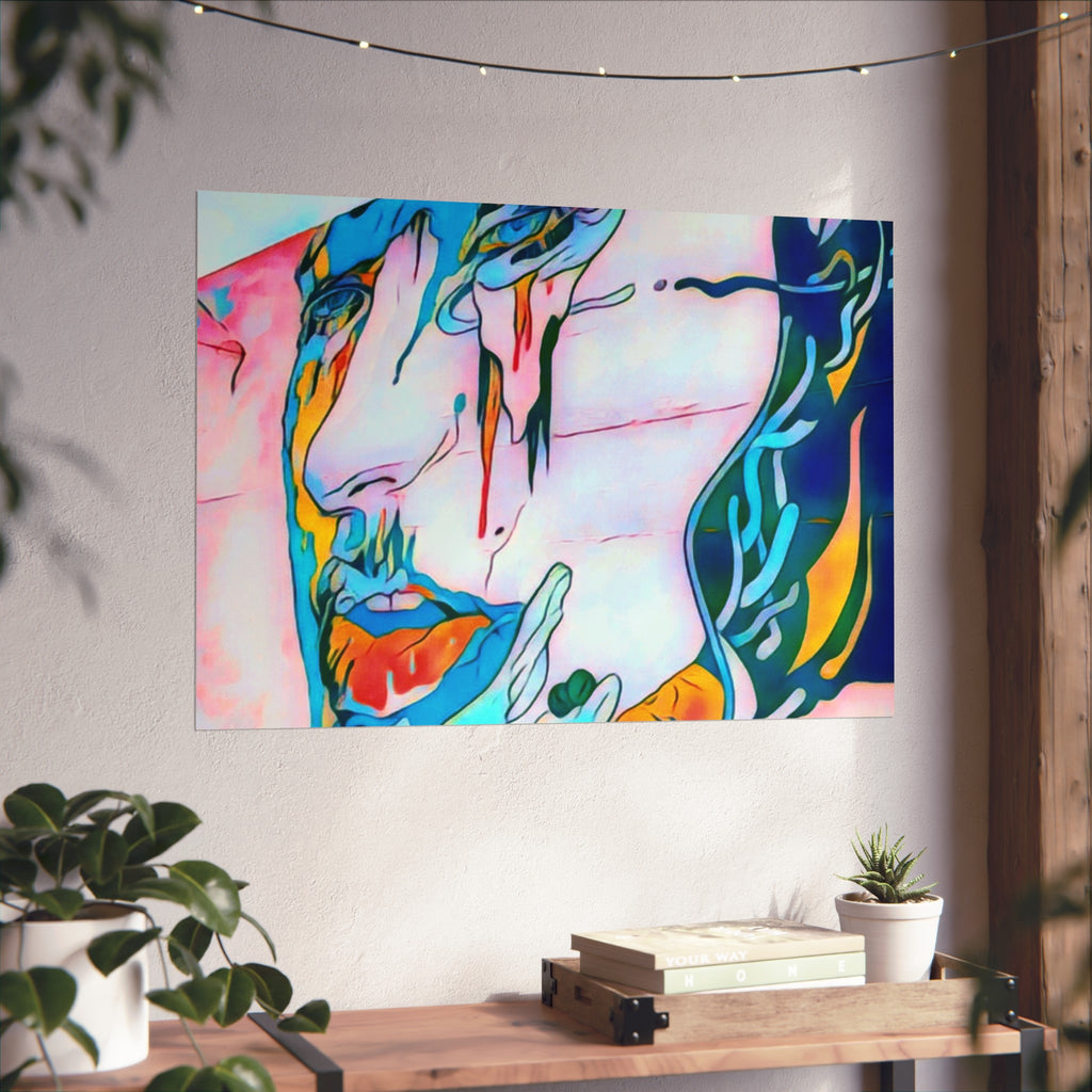 Abstract Colorful Portrait Fine Art Poster