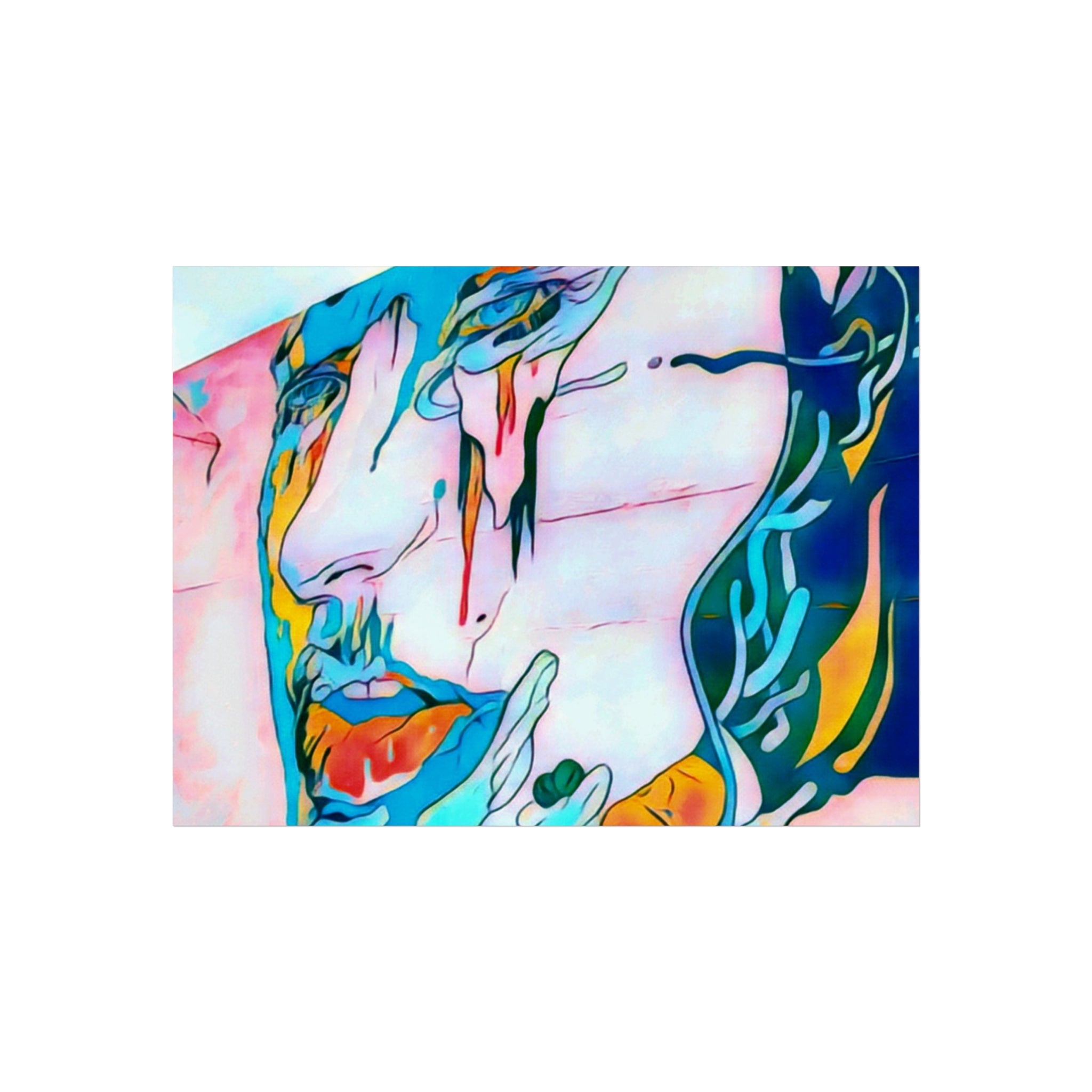 Abstract Colorful Portrait Fine Art Poster