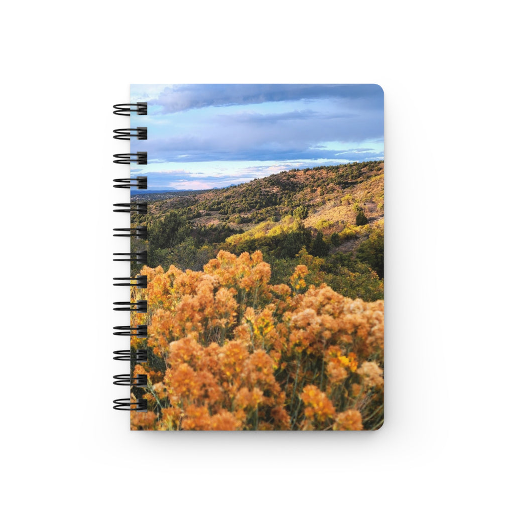 Autumn Mesa Spiral Journal — Golden Sagebrush Landscape Notebook