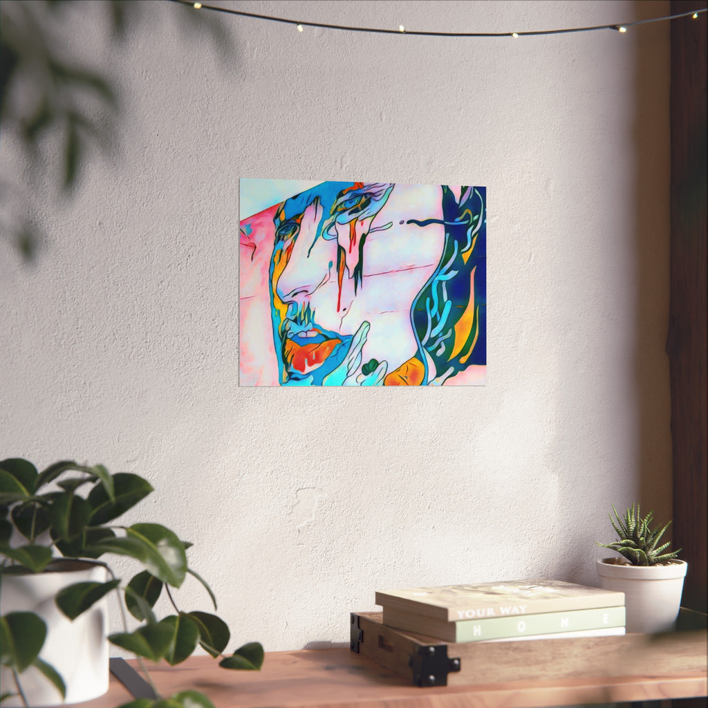 Abstract Colorful Portrait Fine Art Poster