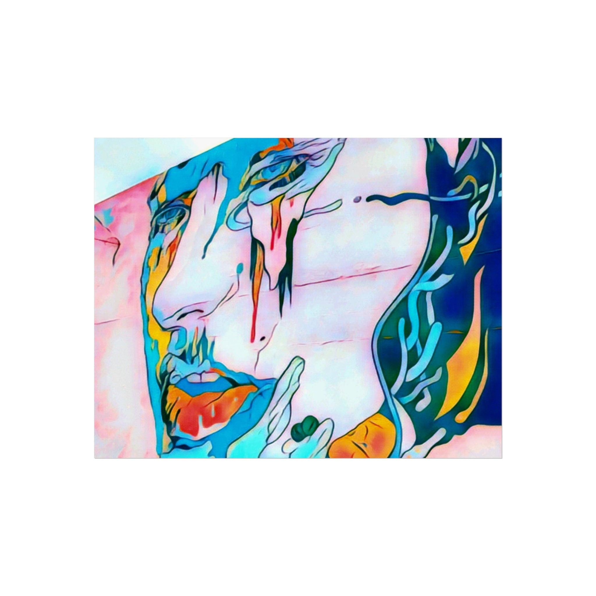 Abstract Colorful Portrait Fine Art Poster