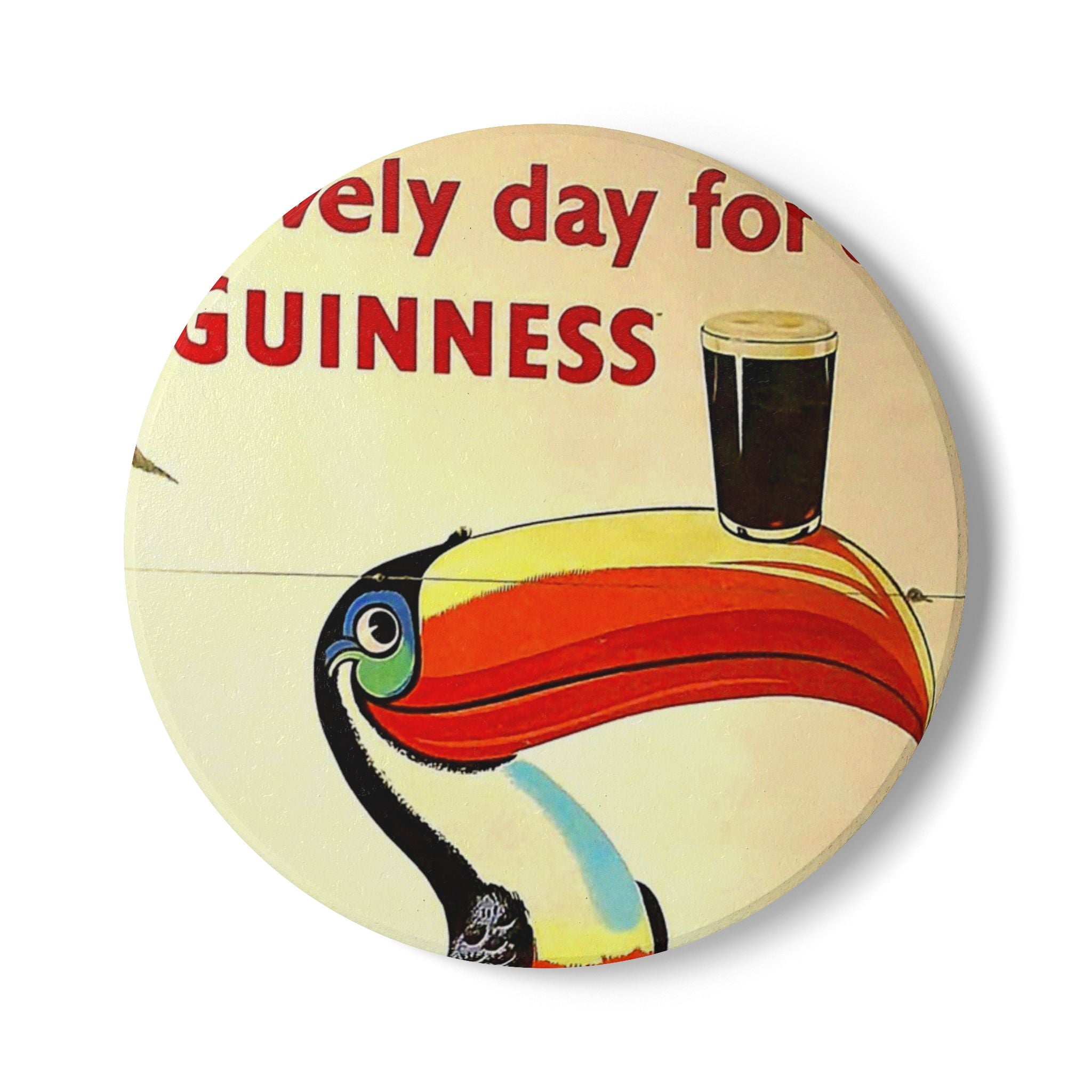 Guinness Toucan Ceramic Coaster – Vintage Pub Beer Bar Drink Mat