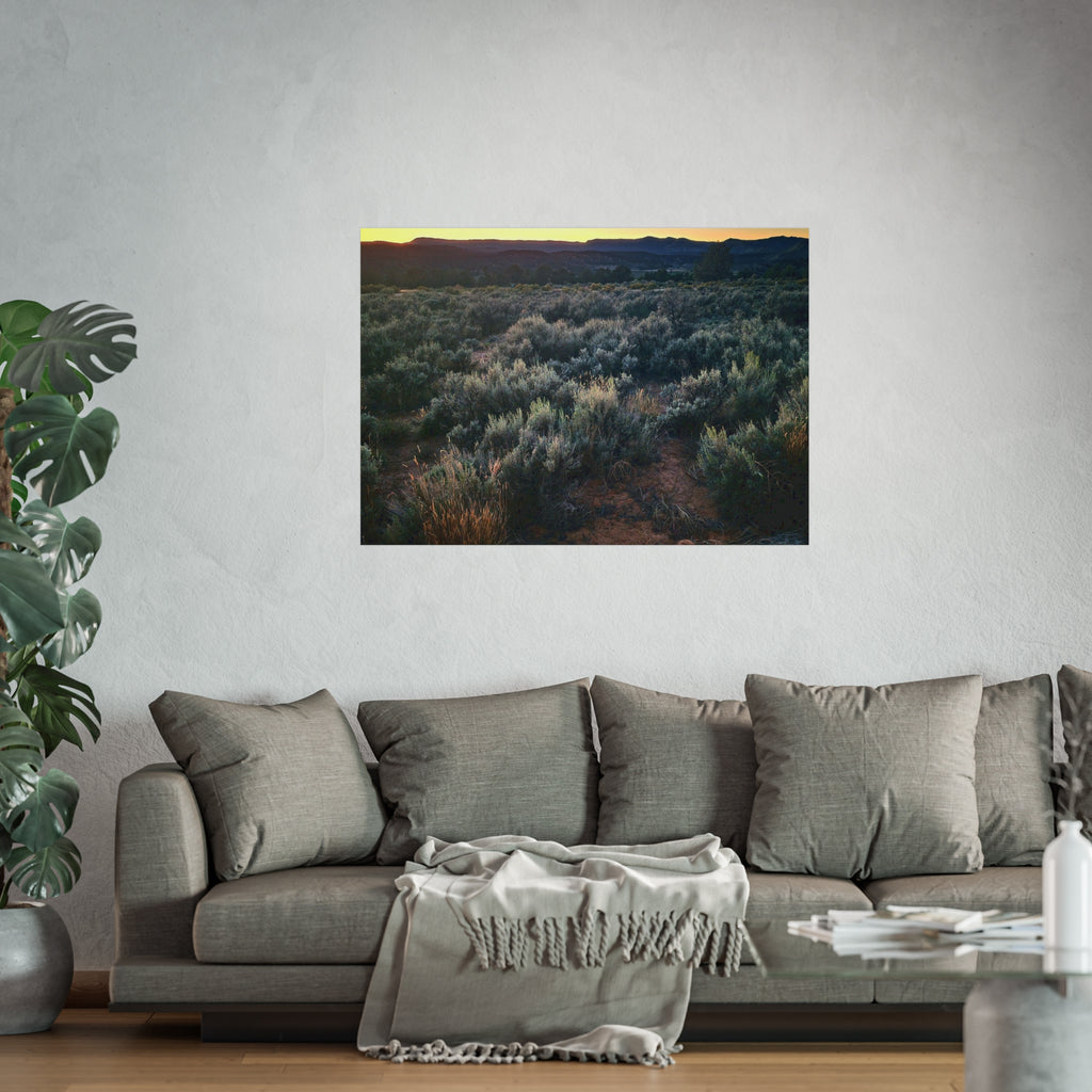 Sagebrush Sunset Fine Art Poster