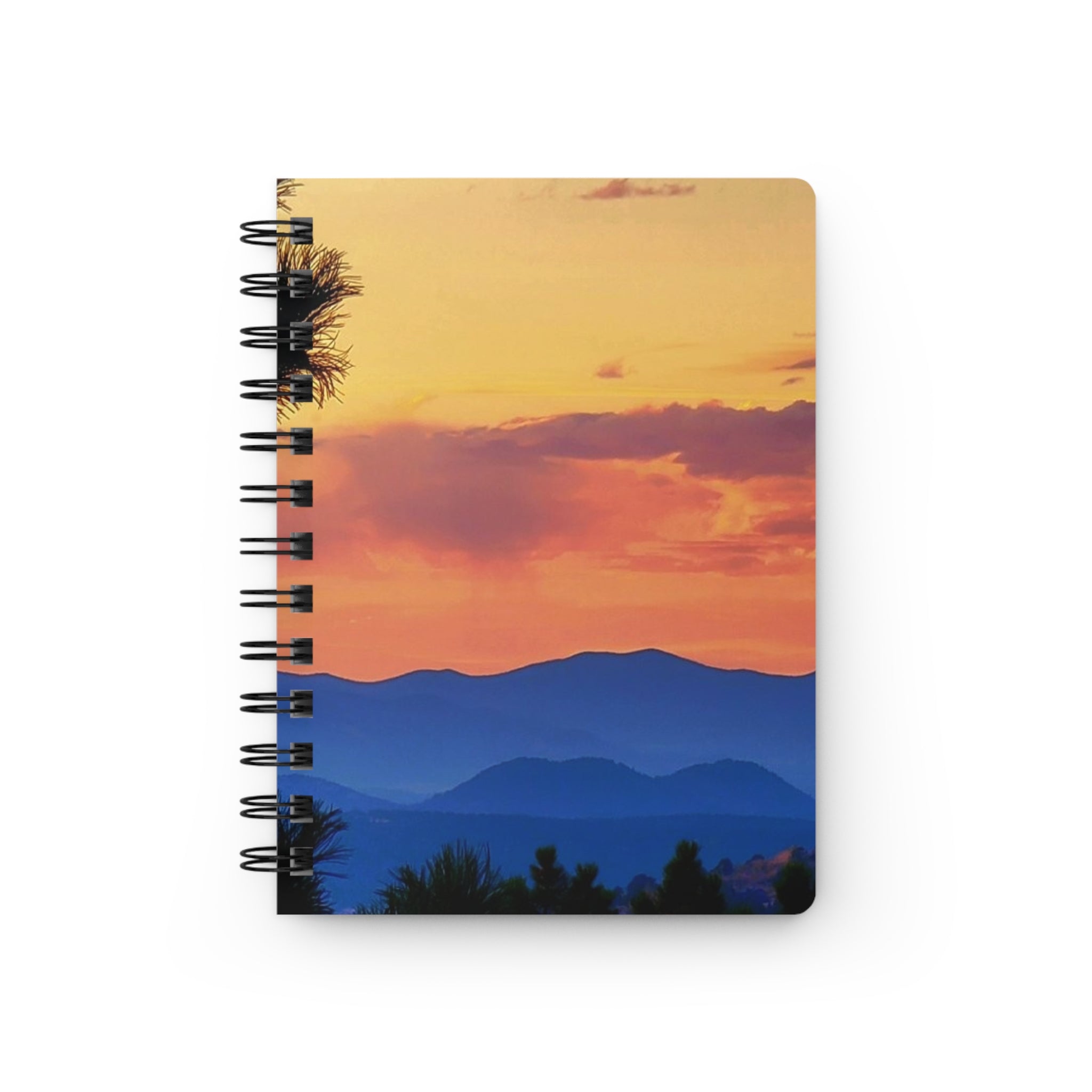 Sunset Mountain Spiral Notebook — Scenic Nature Journal for Writing & Travel Notes
