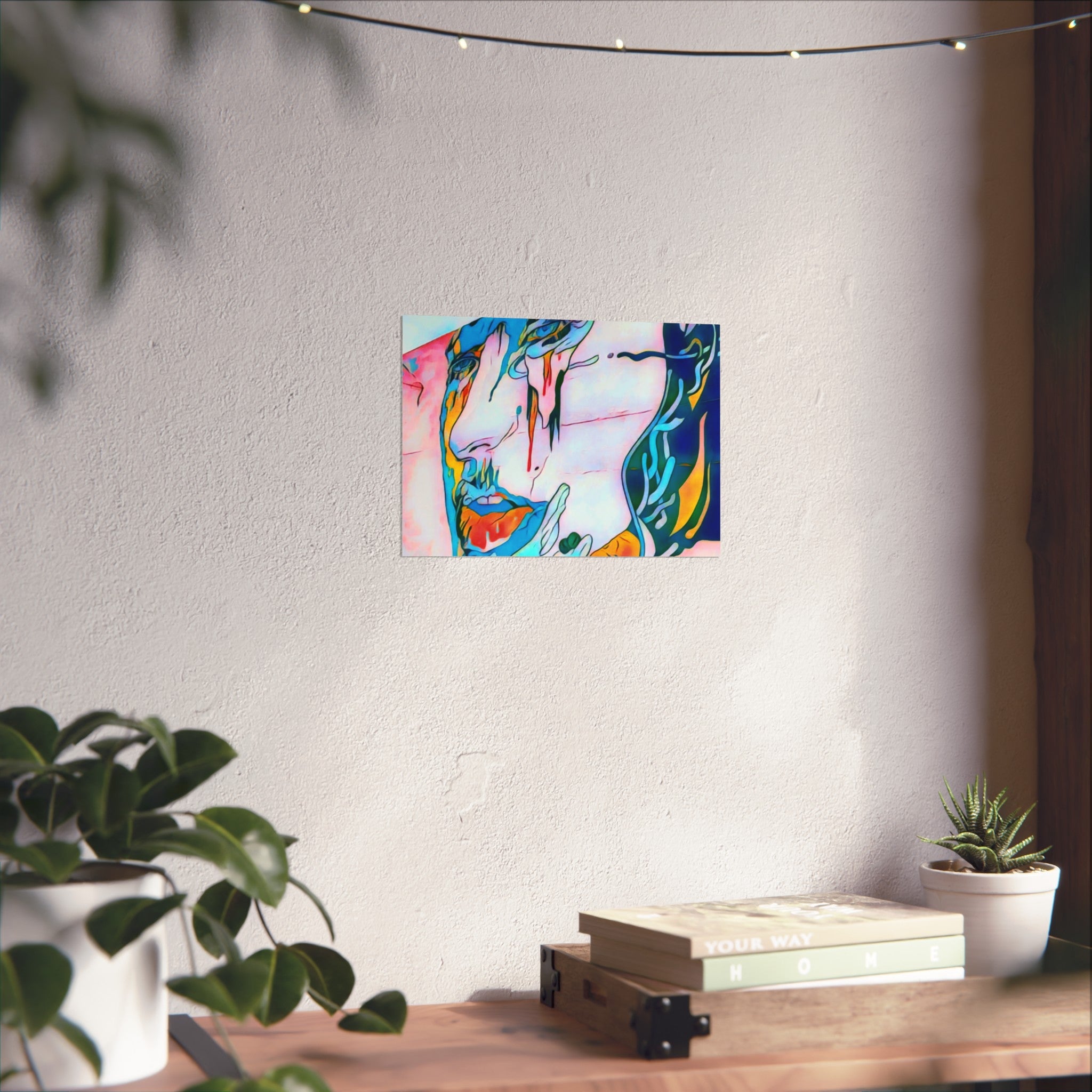 Abstract Colorful Portrait Fine Art Poster