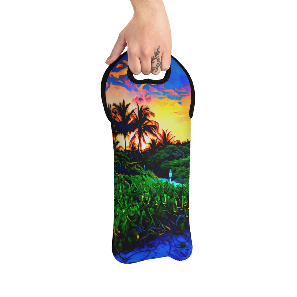 Wine Away — Colorful Beach Vibes Wine Bag