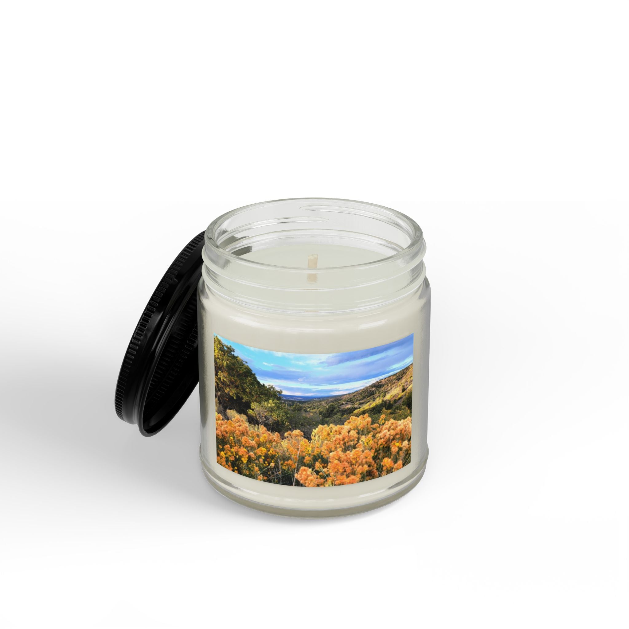 Autumn Hills Soy Candle — 4oz & 9oz Scented Jar with Black Lid