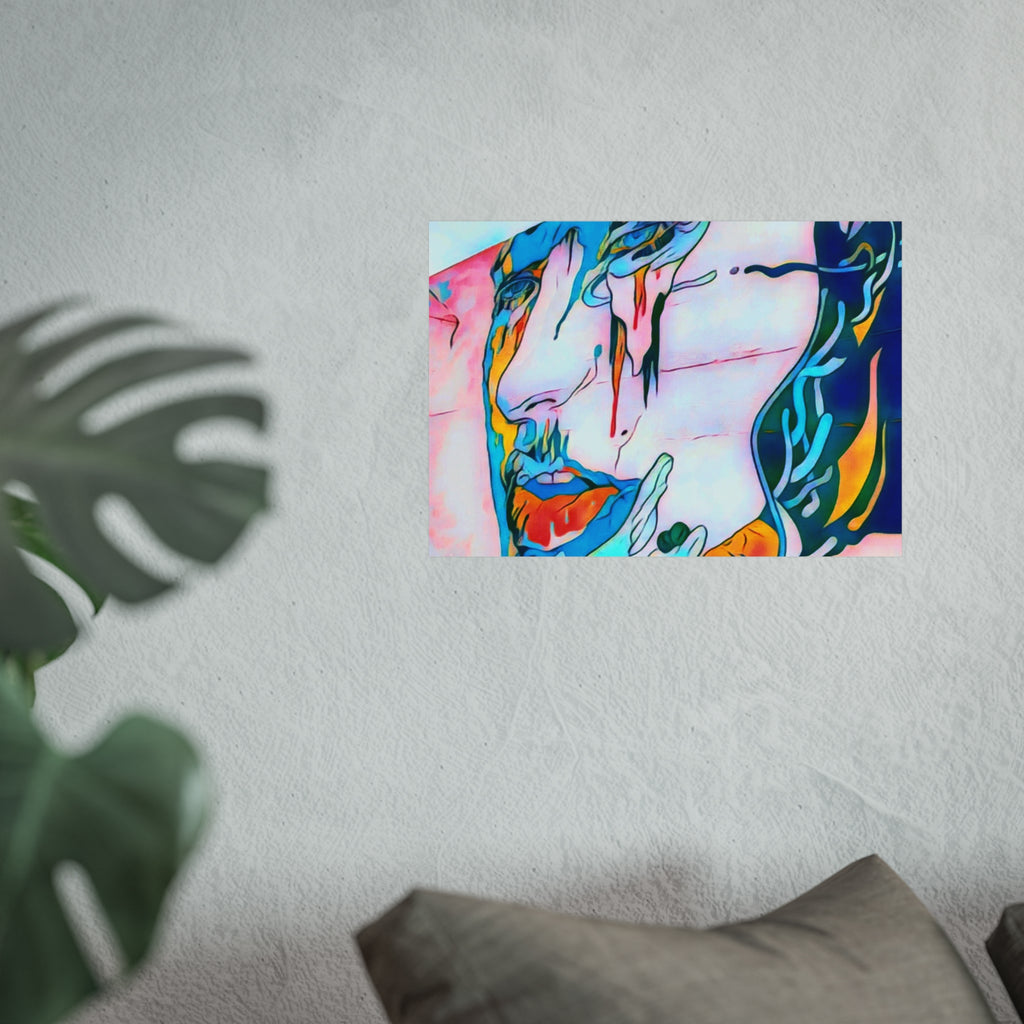 Abstract Colorful Portrait Fine Art Poster