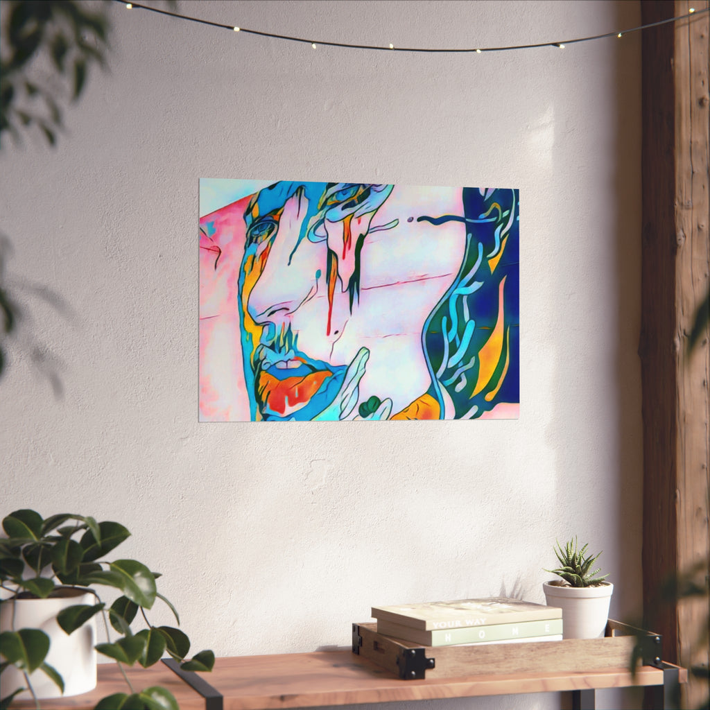 Abstract Colorful Portrait Fine Art Poster