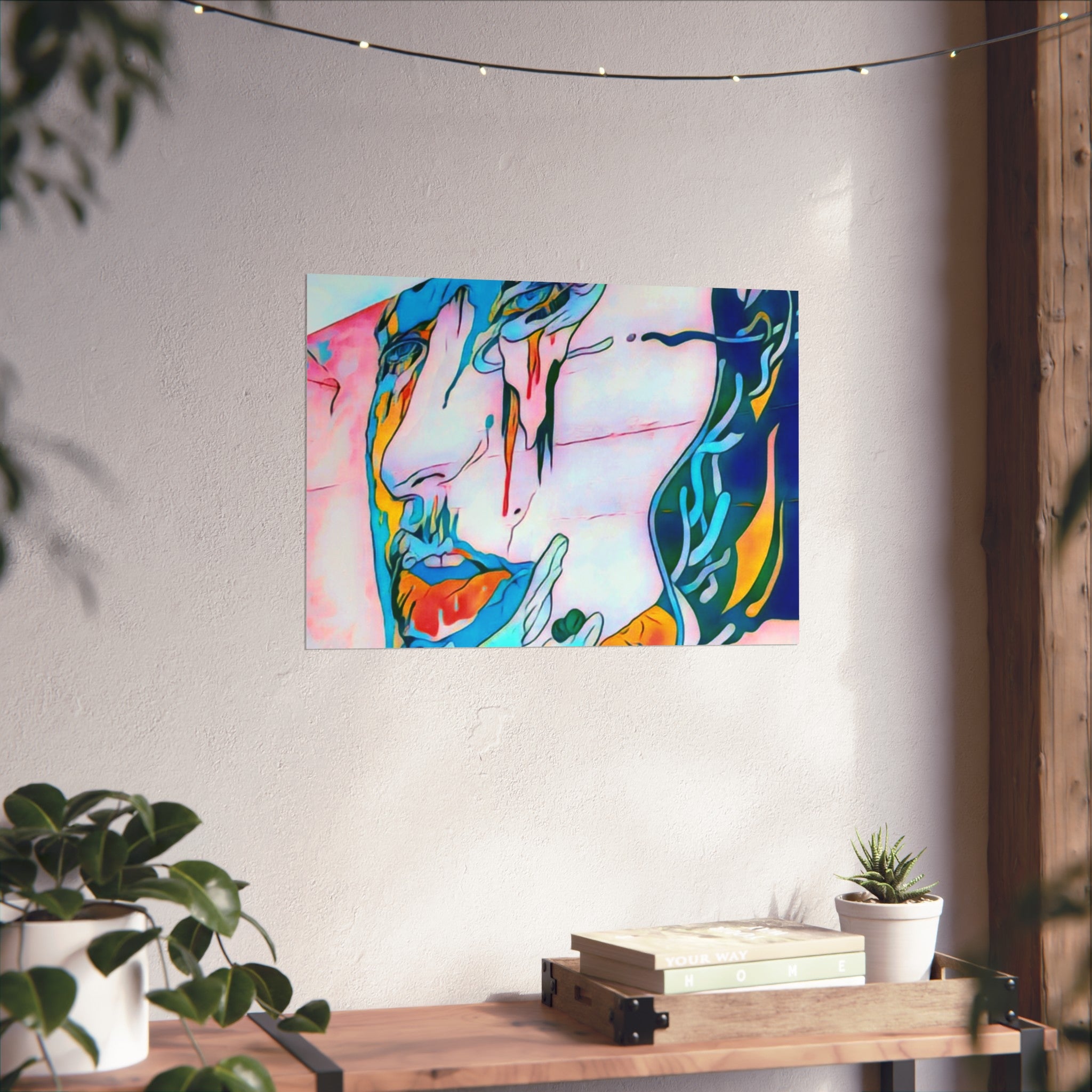 Abstract Colorful Portrait Fine Art Poster