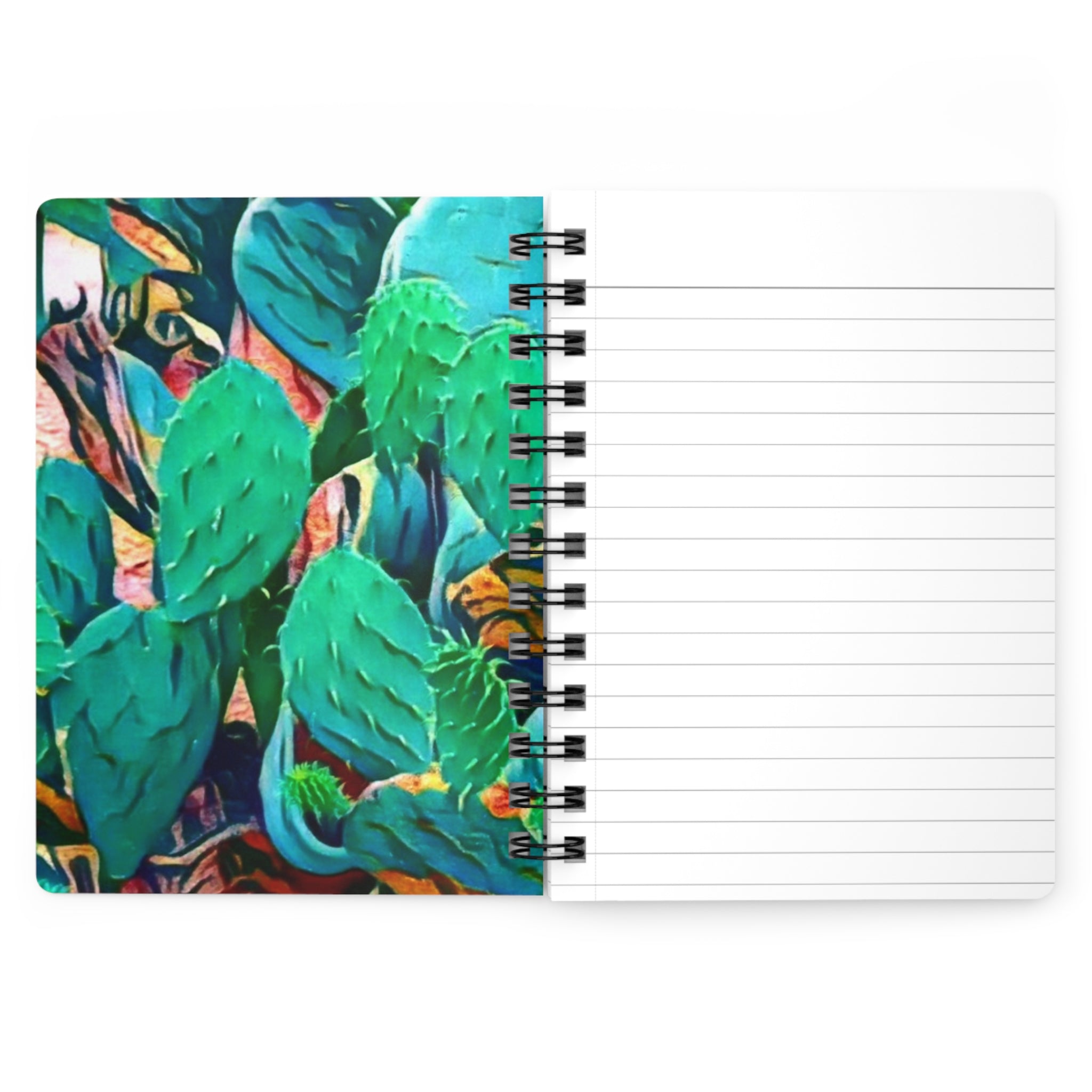 Cactus Garden Spiral Notebook — Vibrant Green Succulent Journal