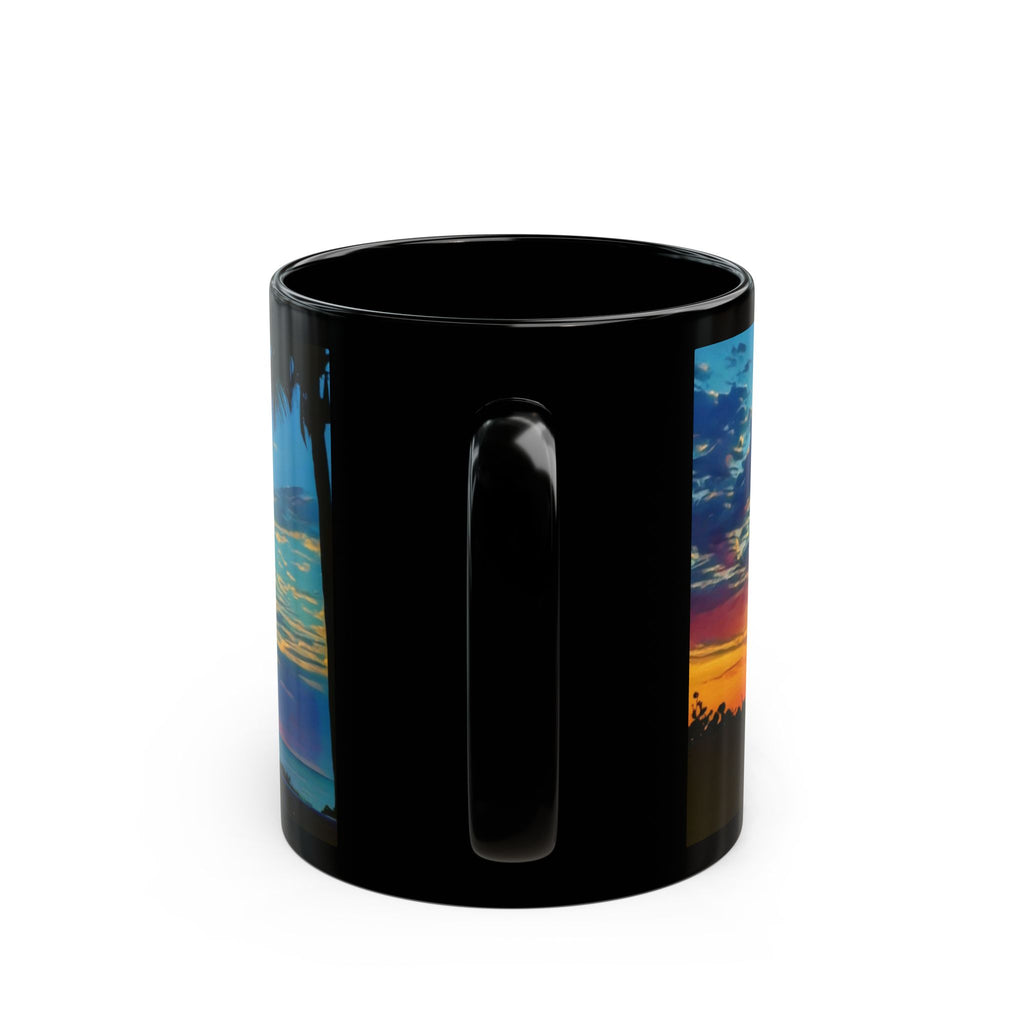 Sunset Palm Beach Mug — Tropical Coastal Coffee Cup (11oz & 15oz)
