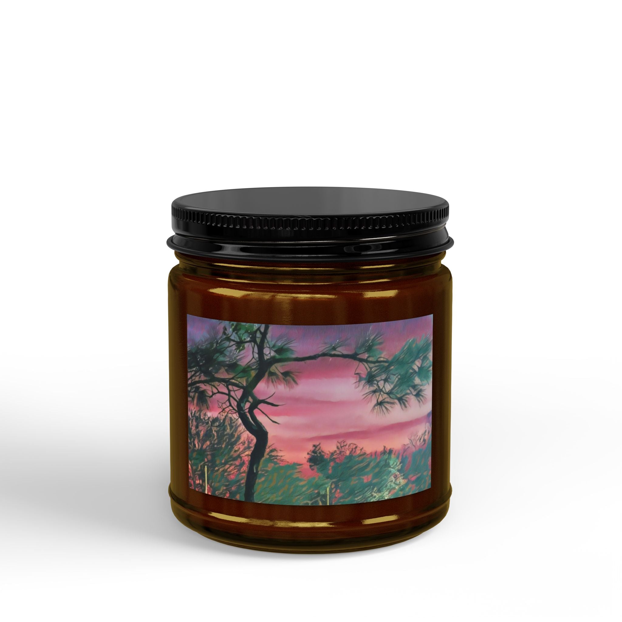 Soy Candle — Sunset Pine Scented Jar (4 oz & 9 oz)