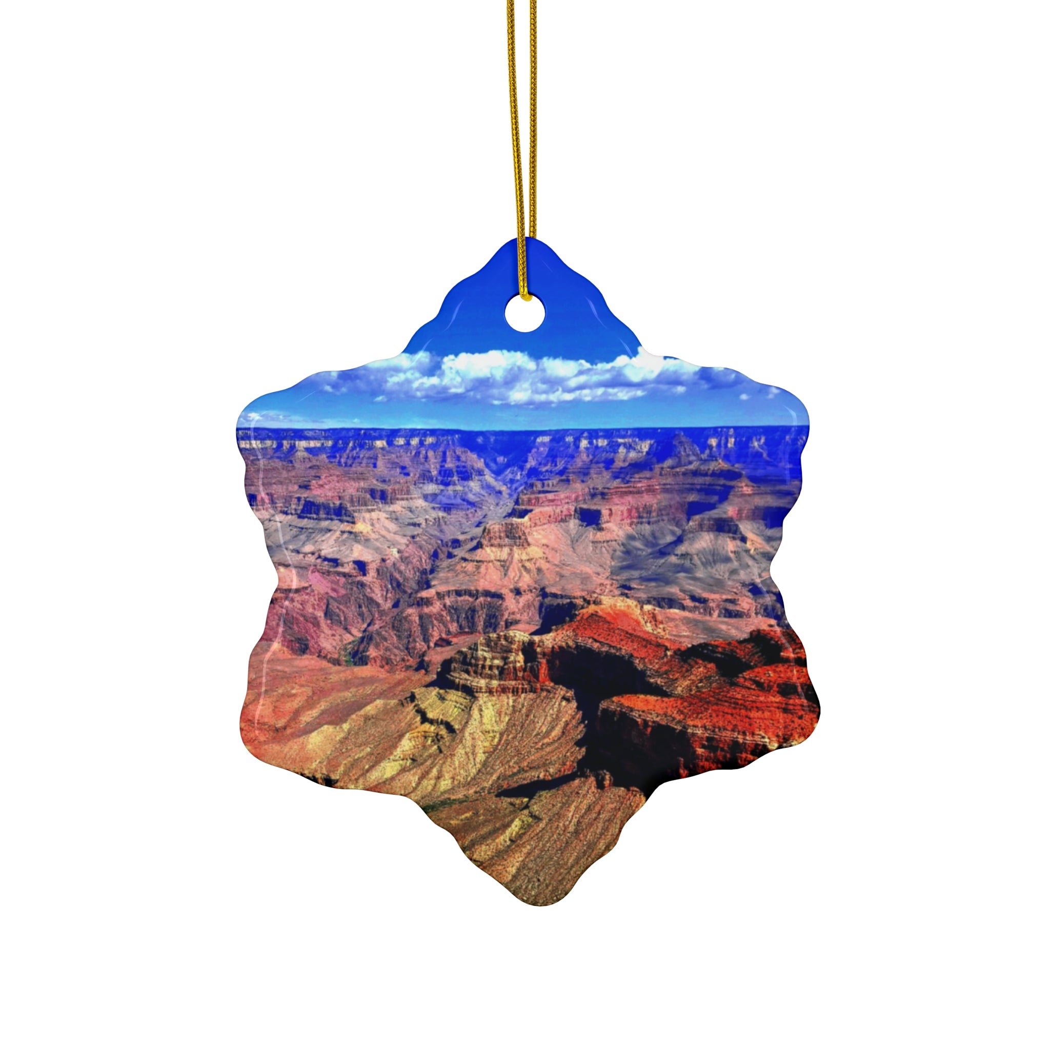 Grand Canyon Photo Ceramic Ornament — Holiday Keepsake