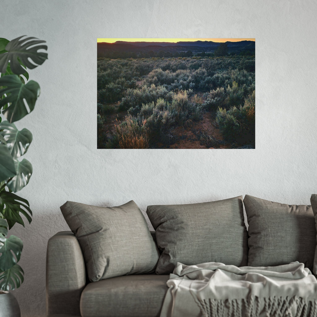Sagebrush Sunset Fine Art Poster