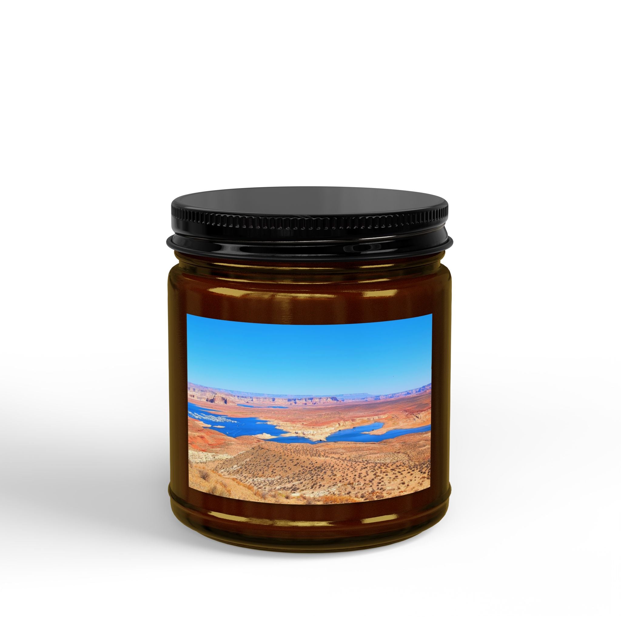 Desert Lake Soy Candle — Amber Jar Scented Candle (4oz & 9oz)