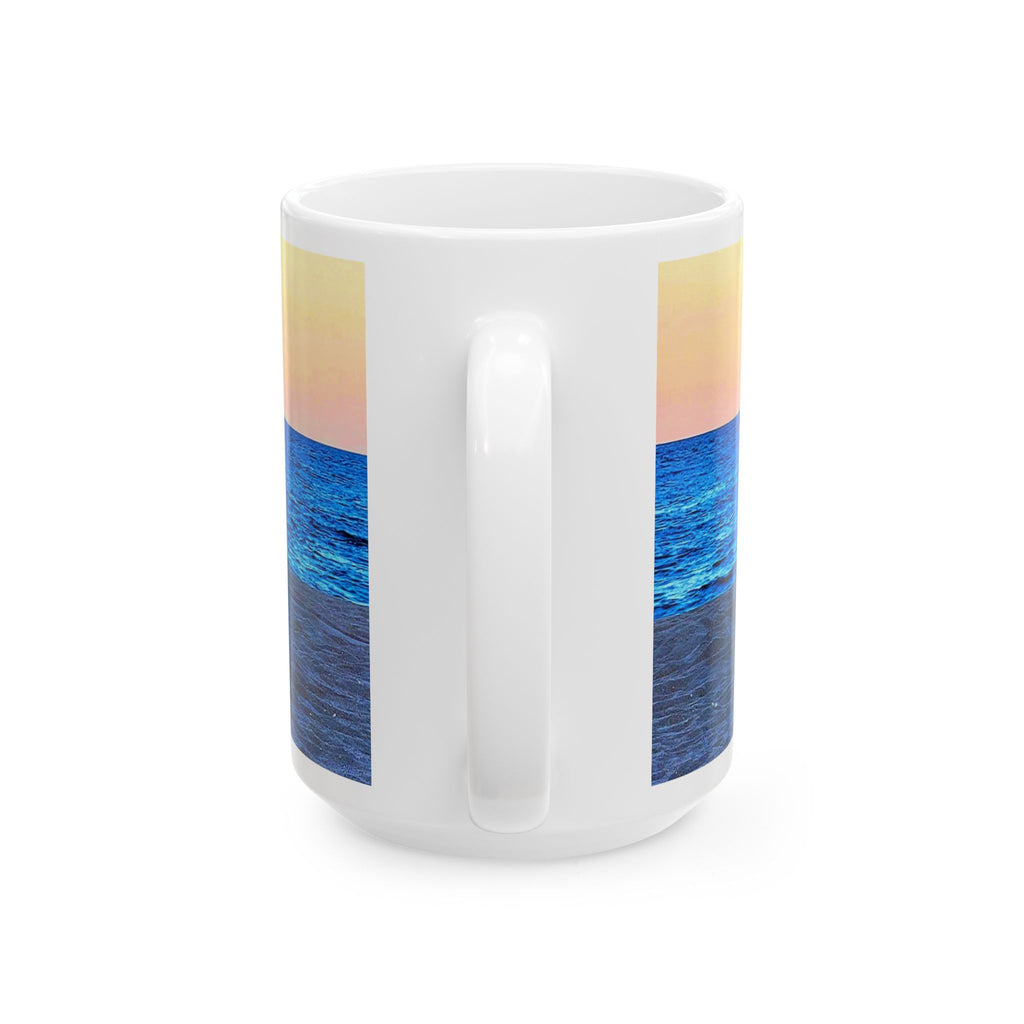 Ocean Sunrise Ceramic Mug — Seascape Coffee Cup (11oz & 15oz)