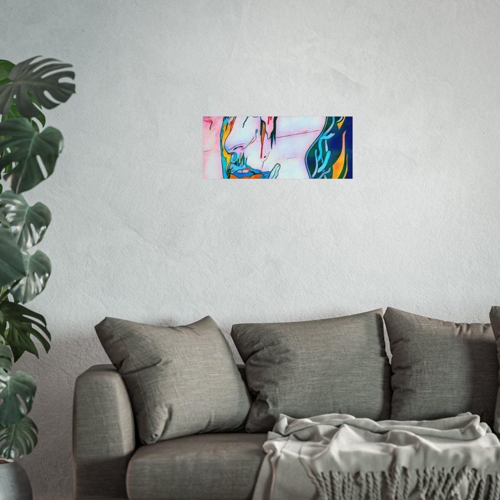 Abstract Colorful Portrait Fine Art Poster