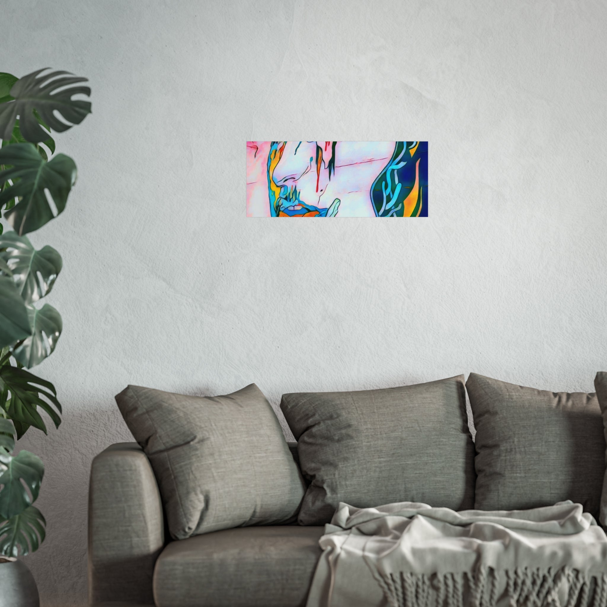 Abstract Colorful Portrait Fine Art Poster