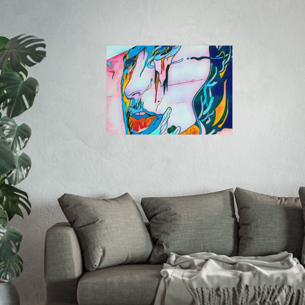 Abstract Colorful Portrait Fine Art Poster