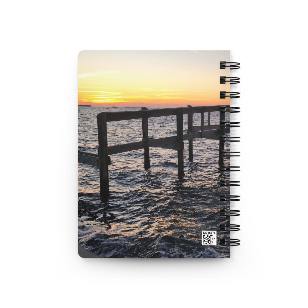 Like a Bridge Journal – Ocean Waves Sunset Notebook for Beach Lovers