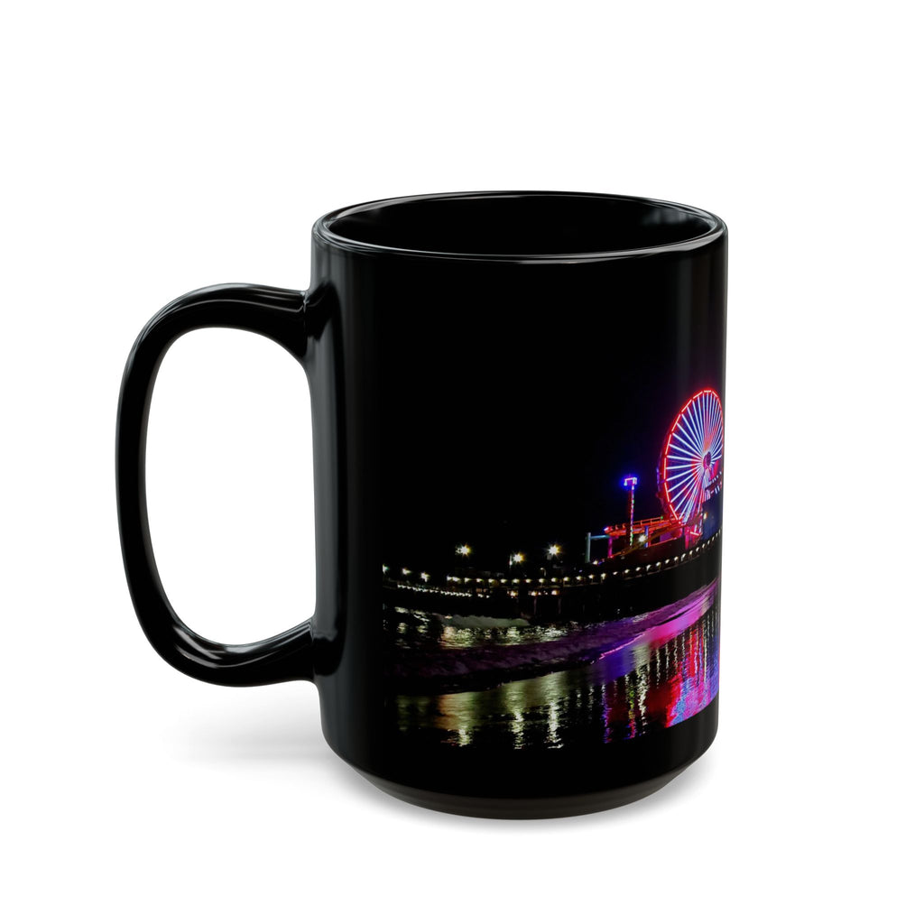 Where Trix are for kids - Blackout Mug — Black Coffee Cup with Pier Lights