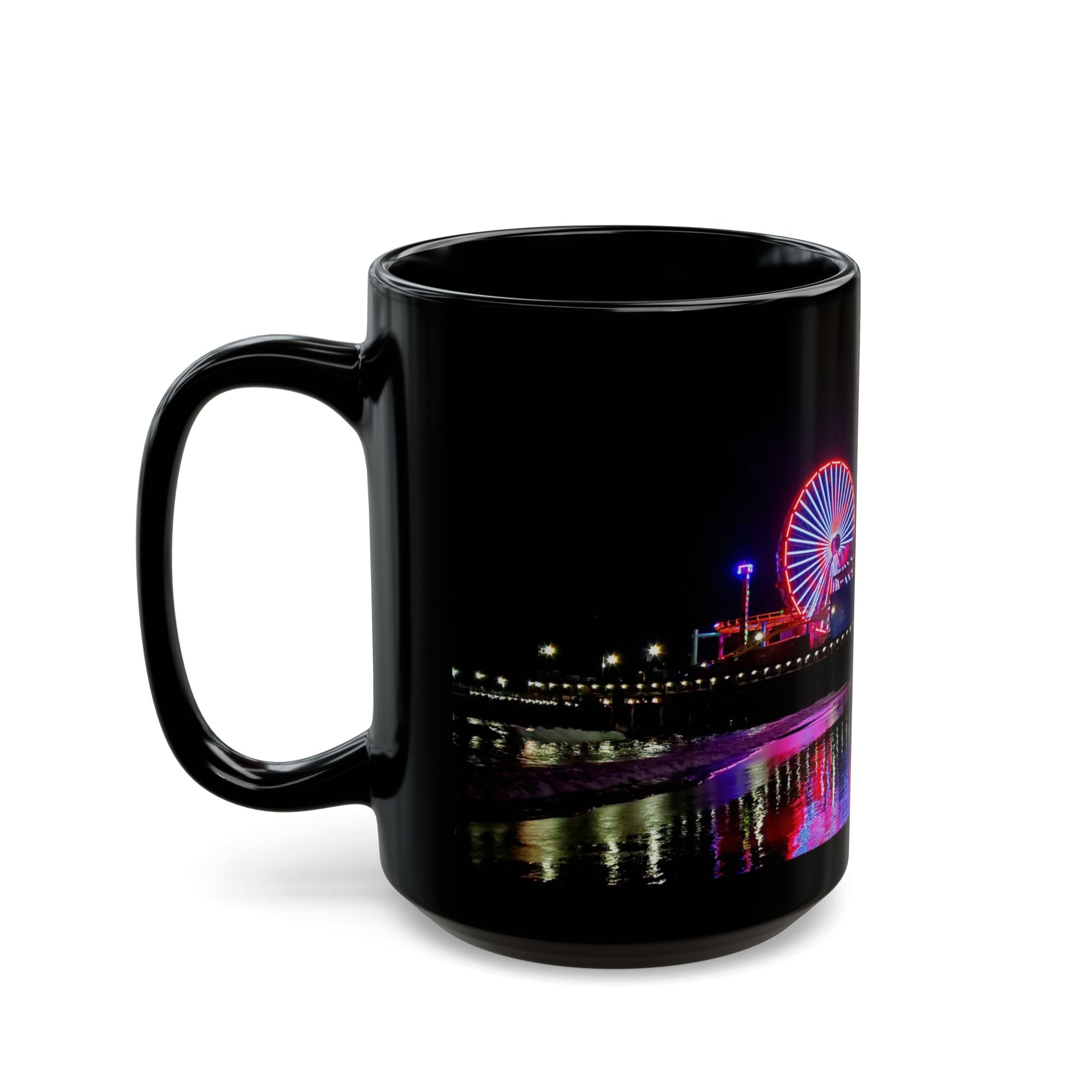 Where Trix are for kids - Blackout Mug — Black Coffee Cup with Pier Lights