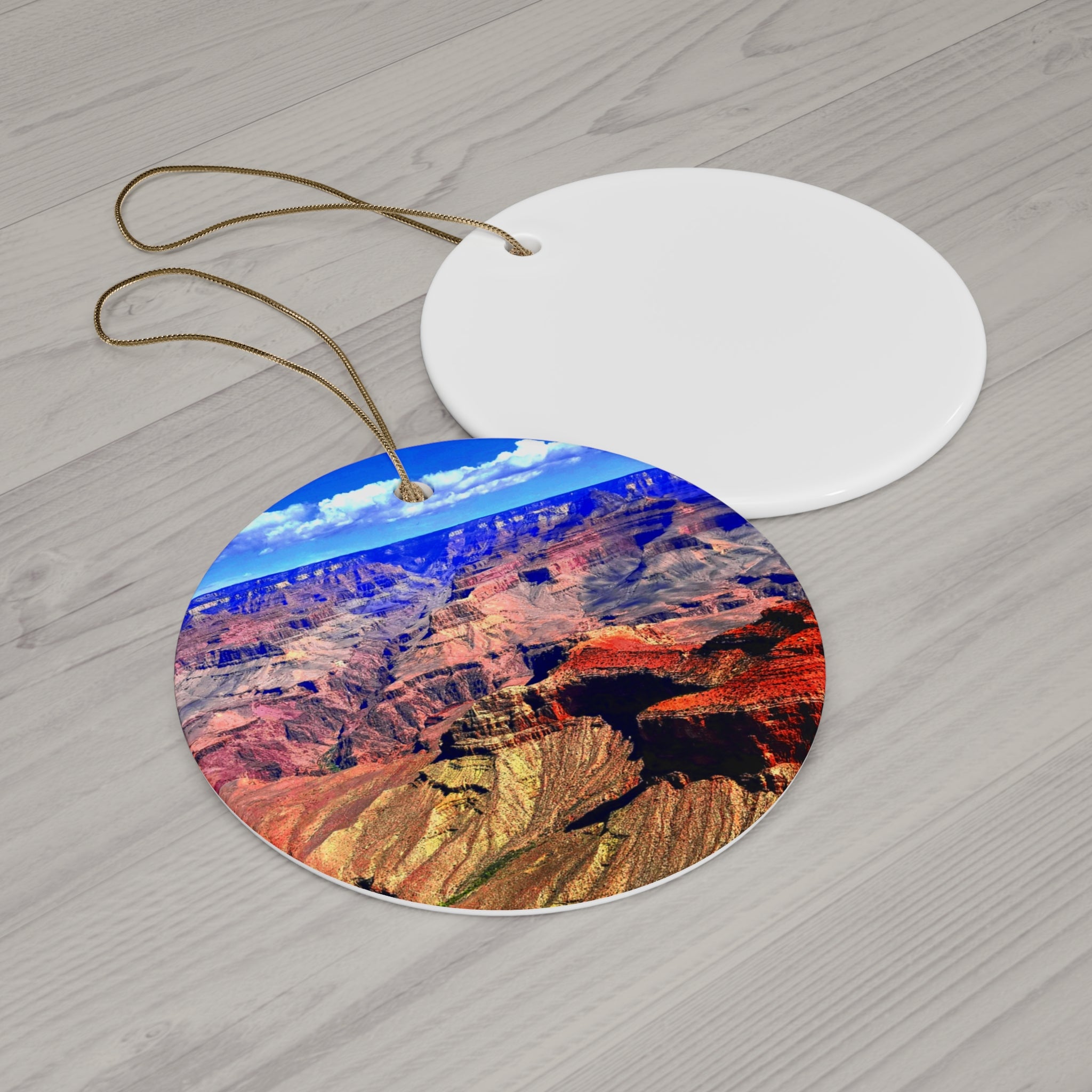 Grand Canyon Photo Ceramic Ornament — Holiday Keepsake