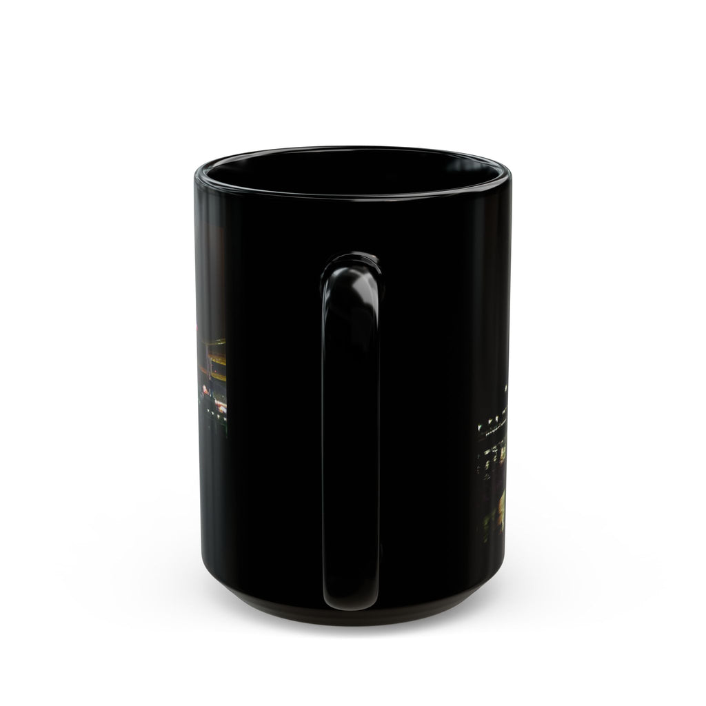 Where Trix are for kids - Blackout Mug — Black Coffee Cup with Pier Lights