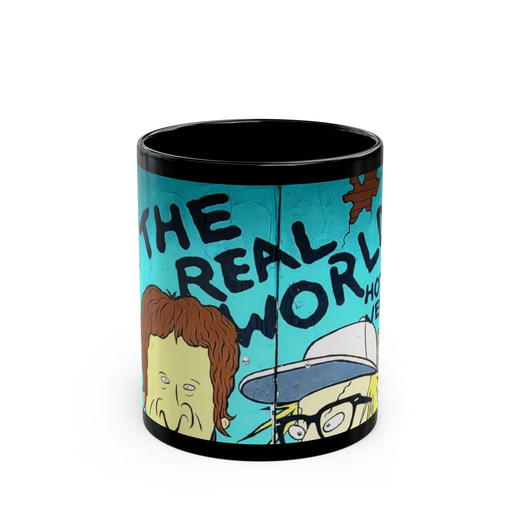 Black Mug — 'The Real World' Retro Cartoon Vegas Hotel Coffee Mug (11oz & 15oz)