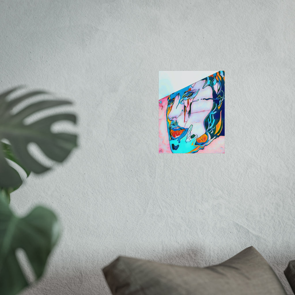 Abstract Colorful Portrait Fine Art Poster