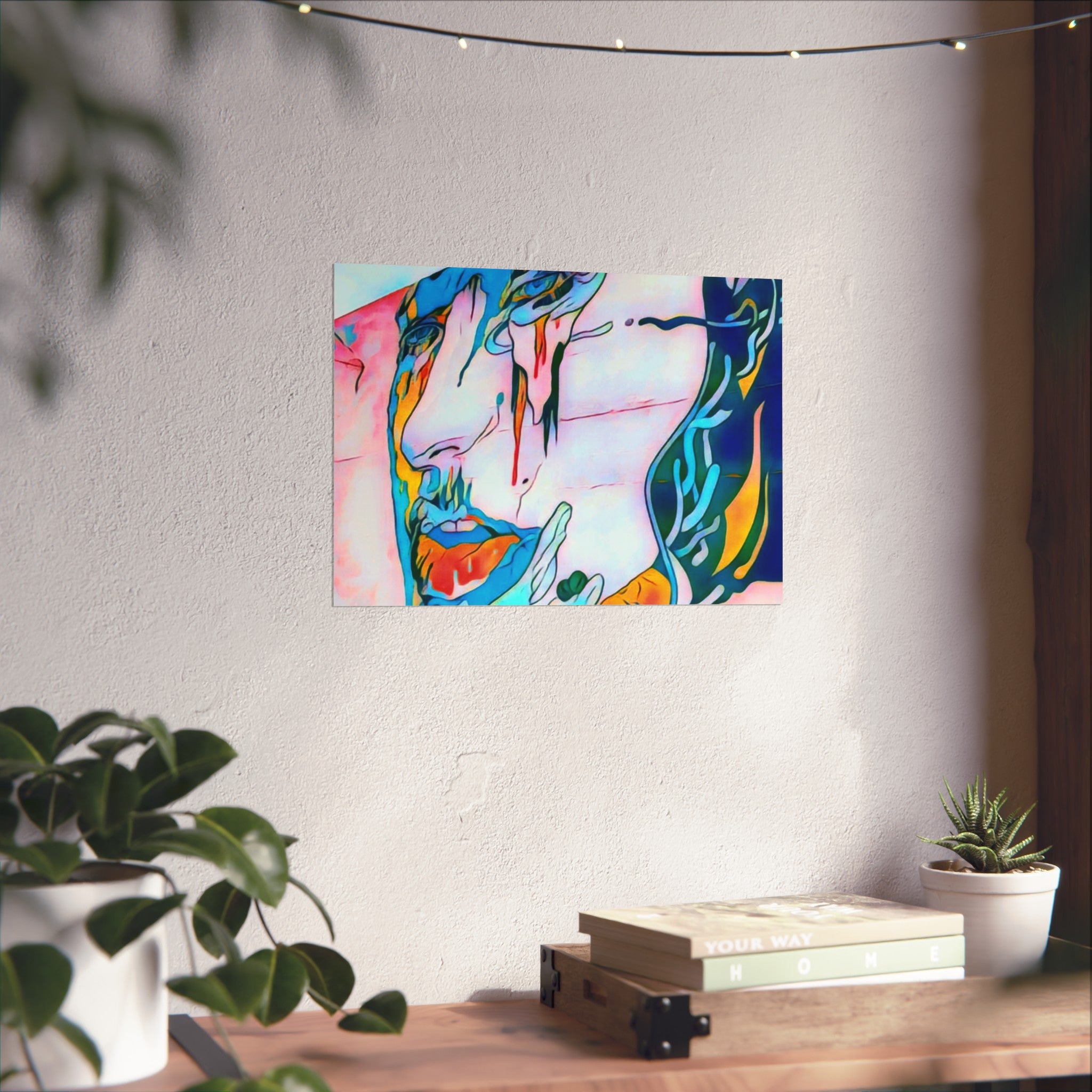 Abstract Colorful Portrait Fine Art Poster