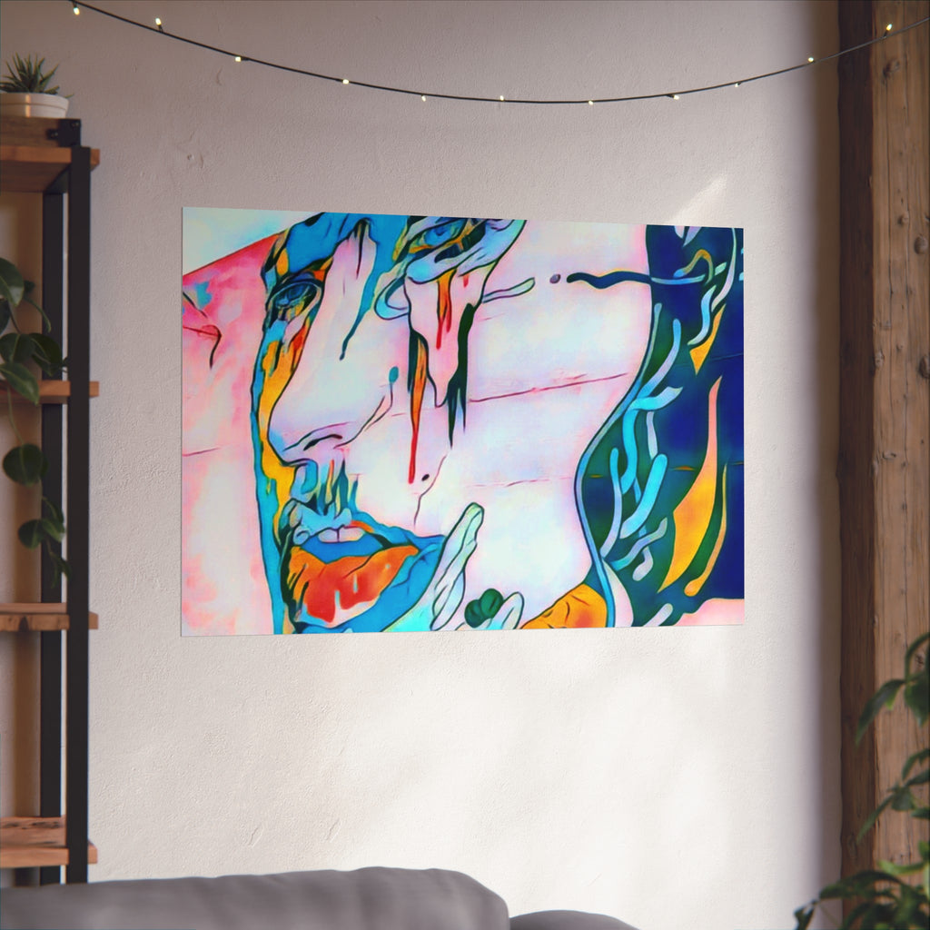 Abstract Colorful Portrait Fine Art Poster